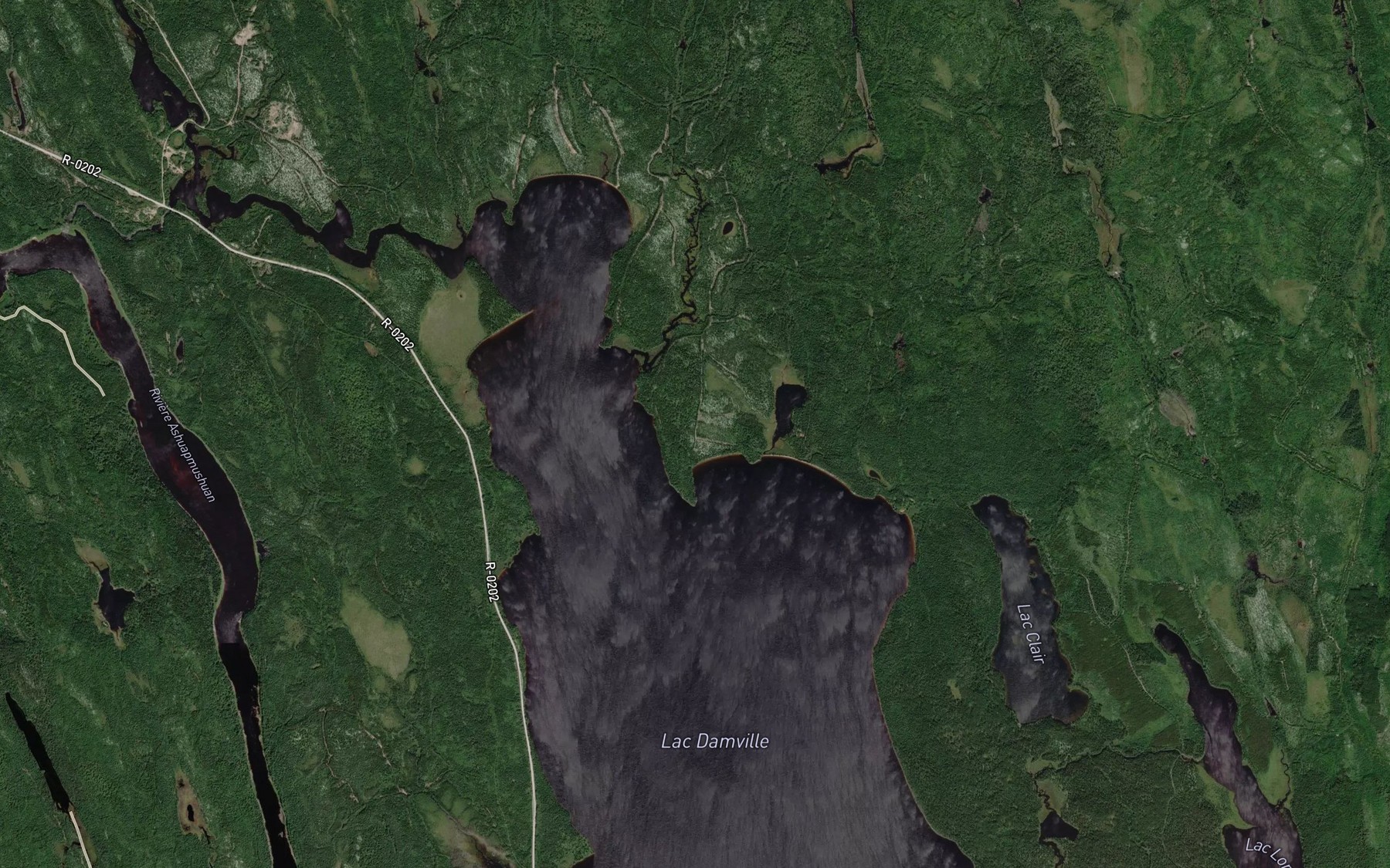 Satellite map of the Lac Damville