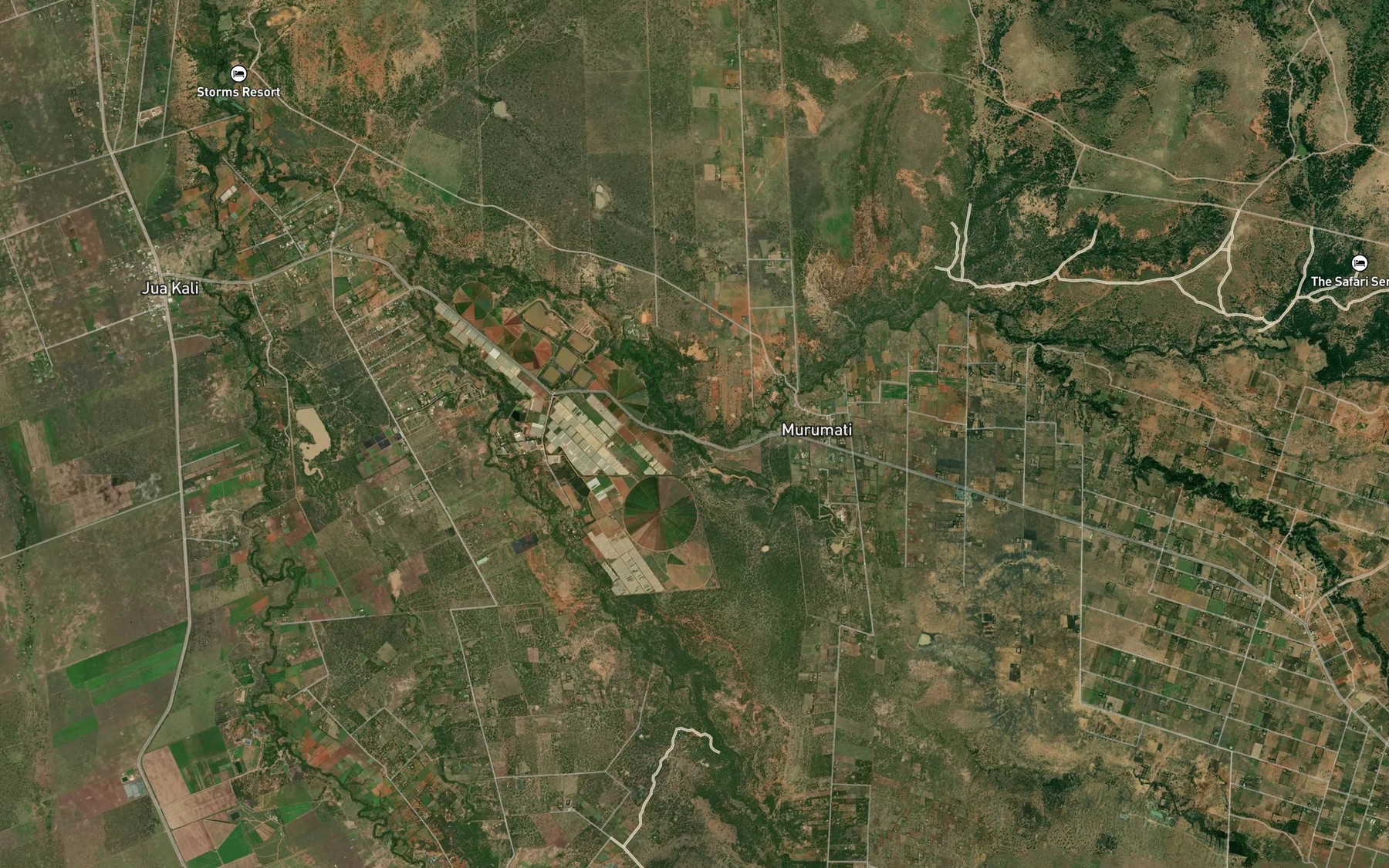 Satellite map of the Burongai