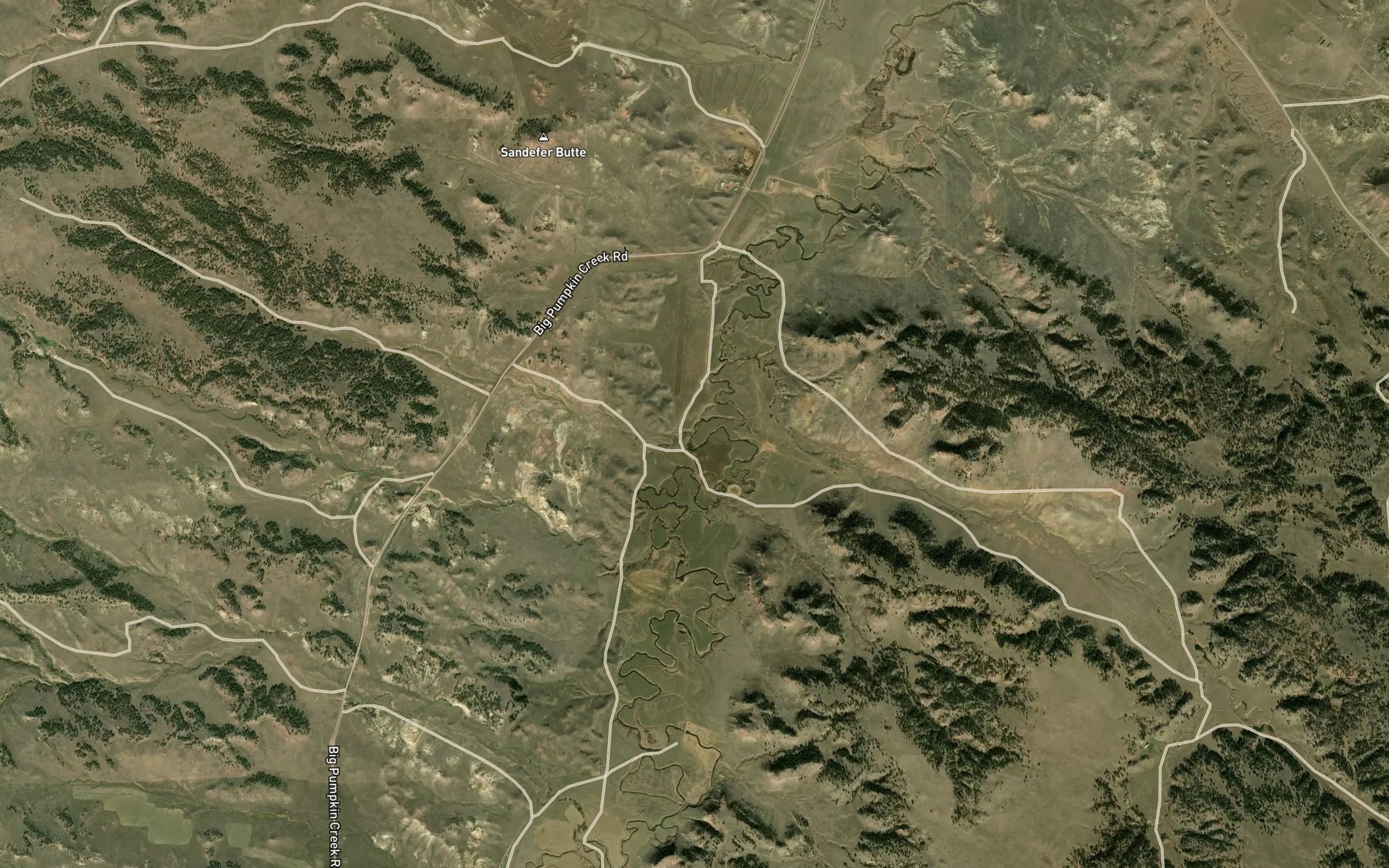 Satellite map of the Tilton Spring Creek