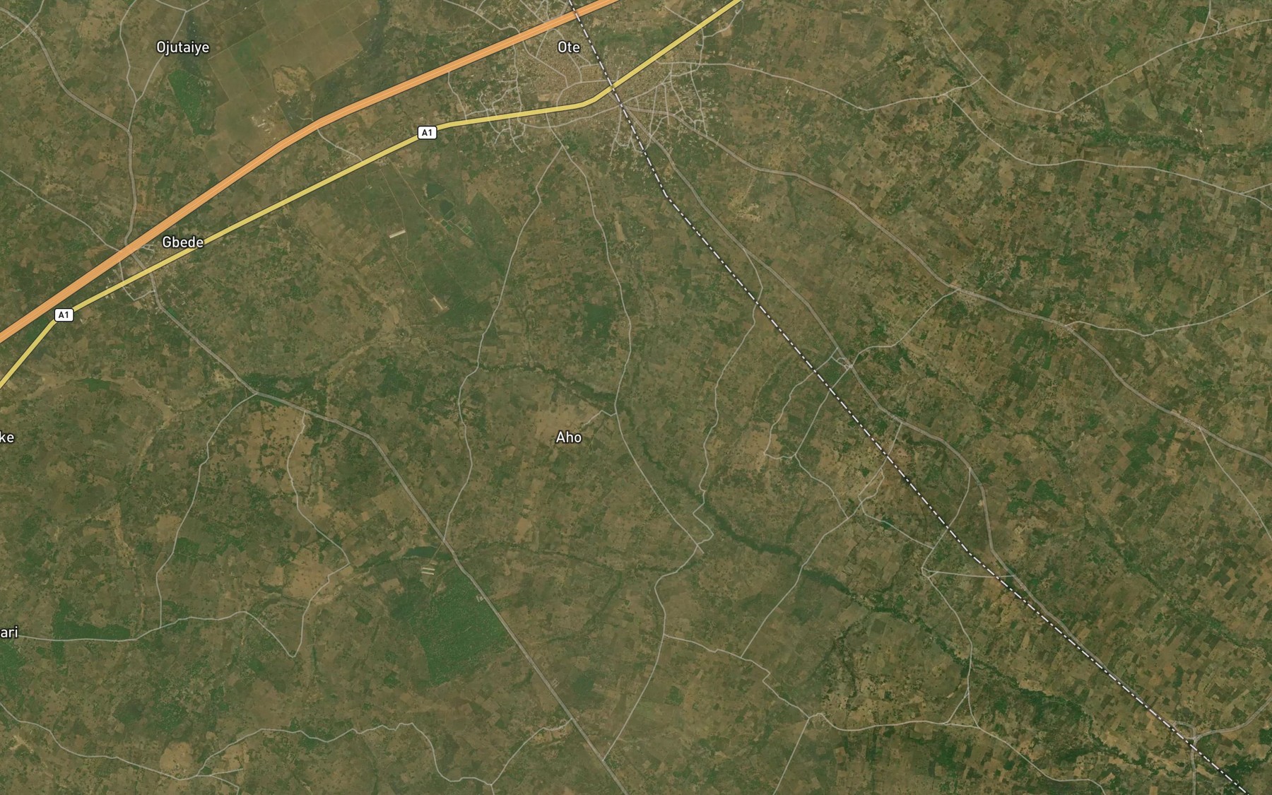 Satellite map of the River Kupola