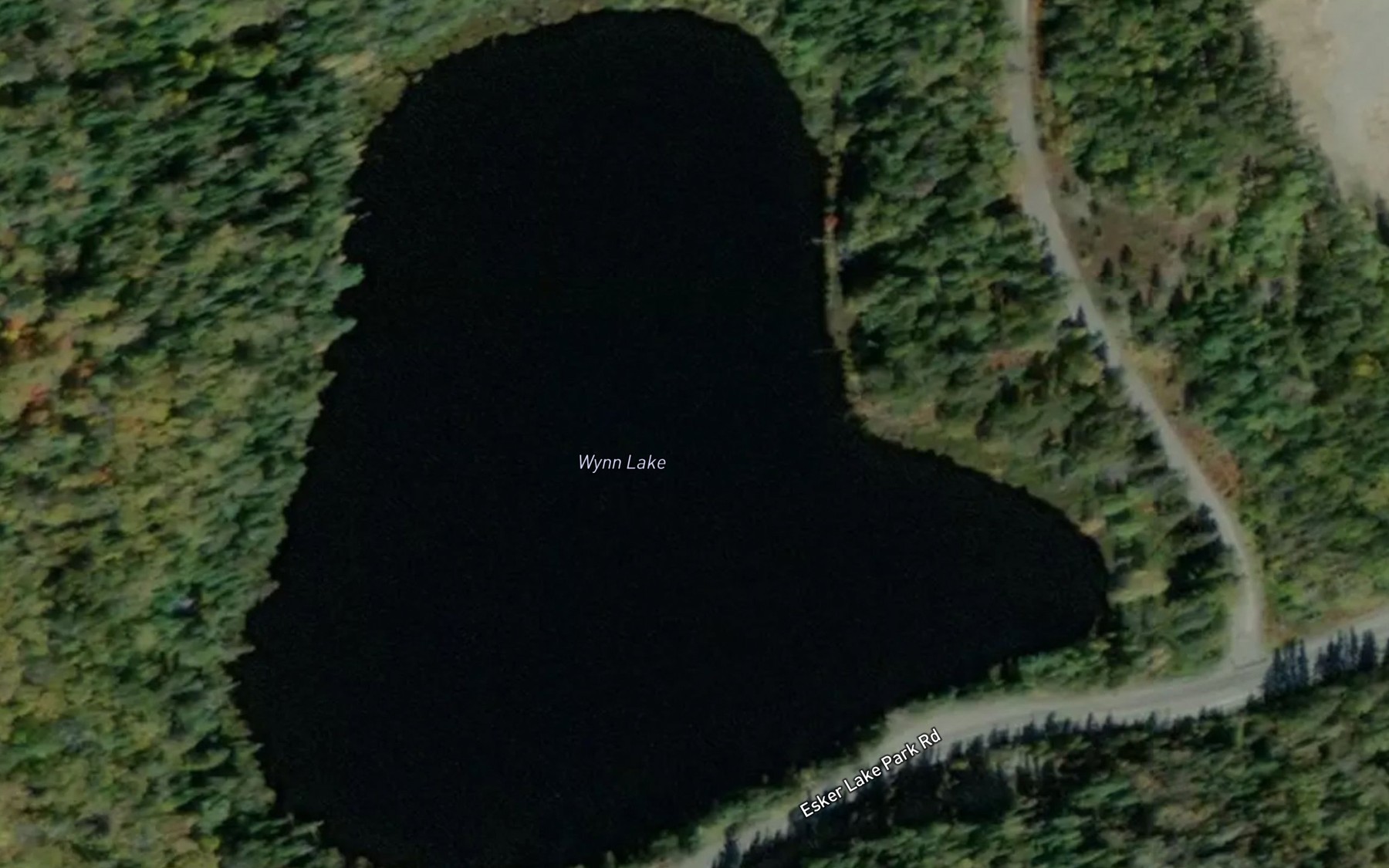 Satellite map of the Wynn Lake