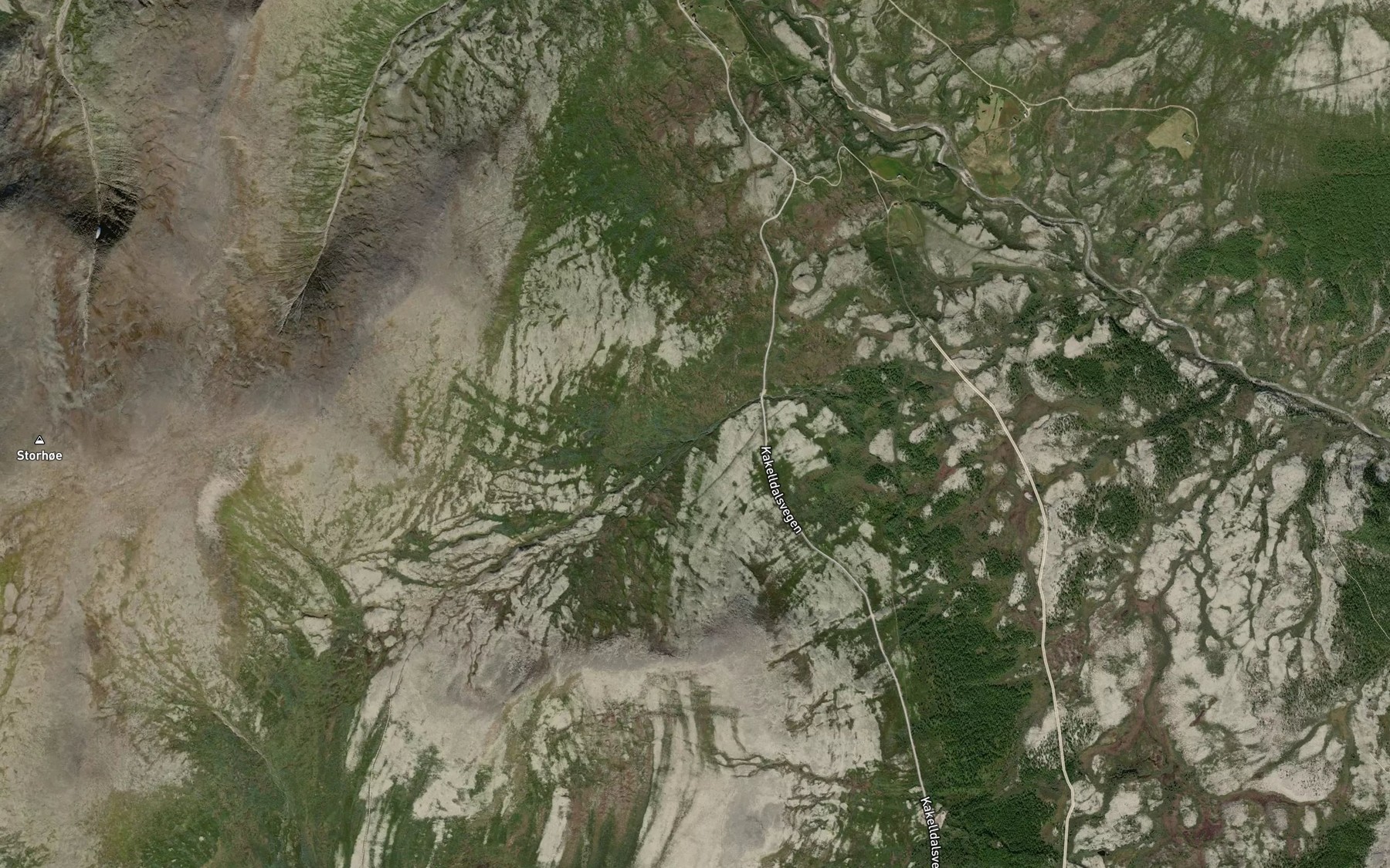 Satellite map of the Storhobekken