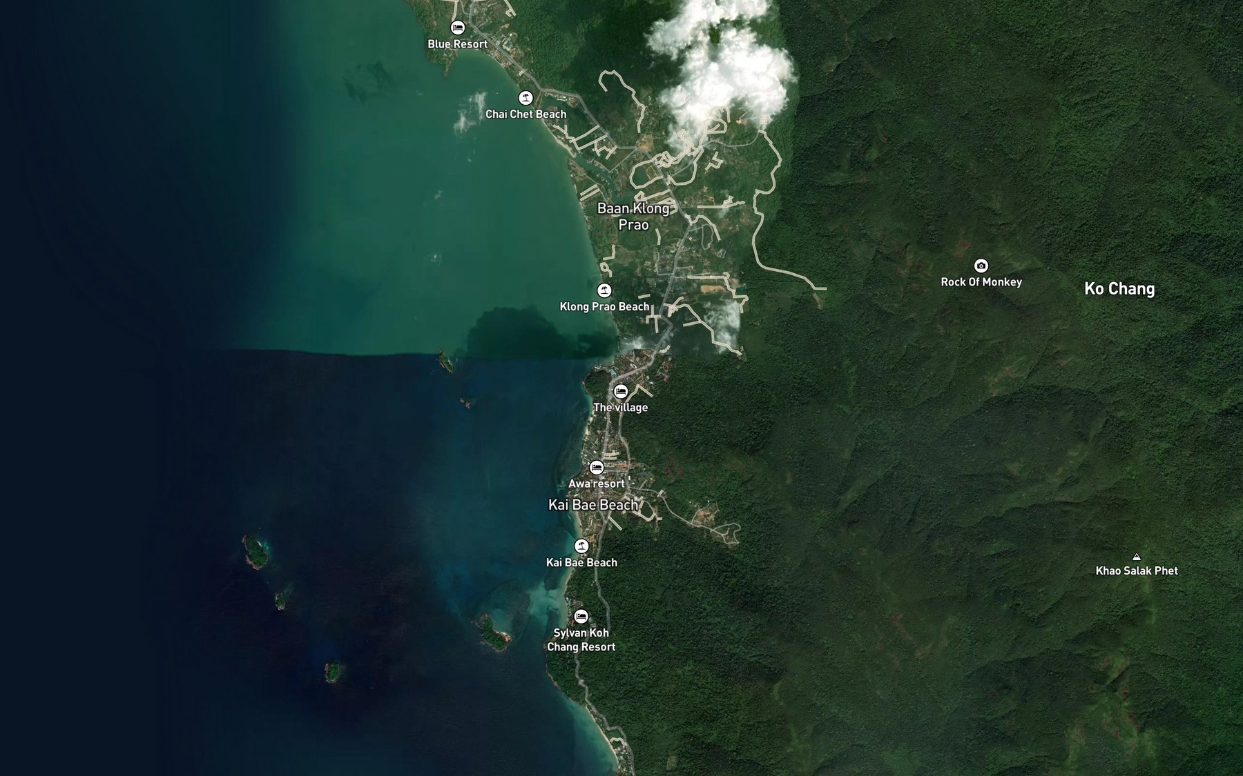 Satellite map of the Map Khang Khao
