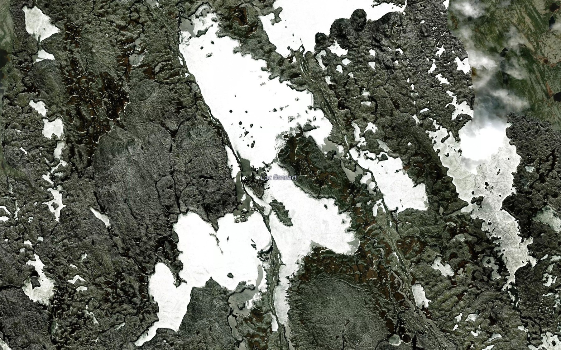 Satellite map of the Lac Gensart