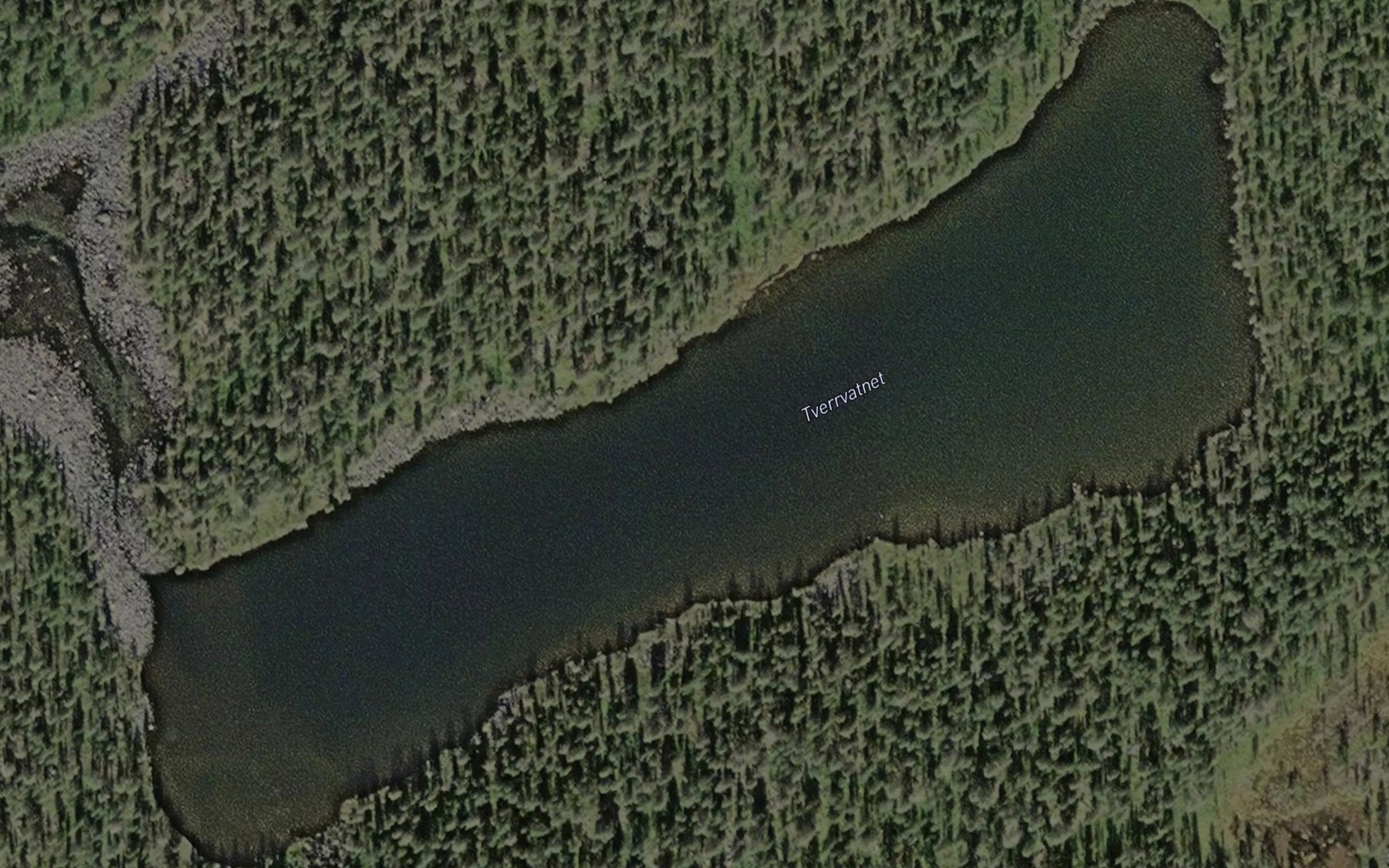 Satellite map of the Tverrvatnet