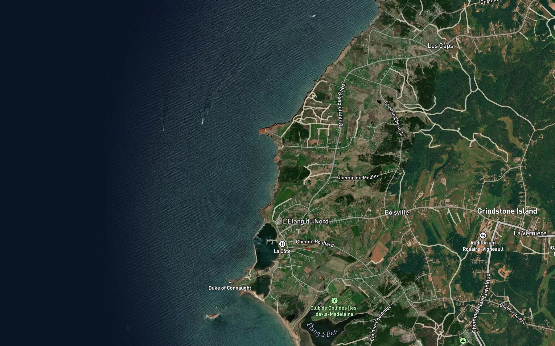 Satellite map of the Anse Fougere