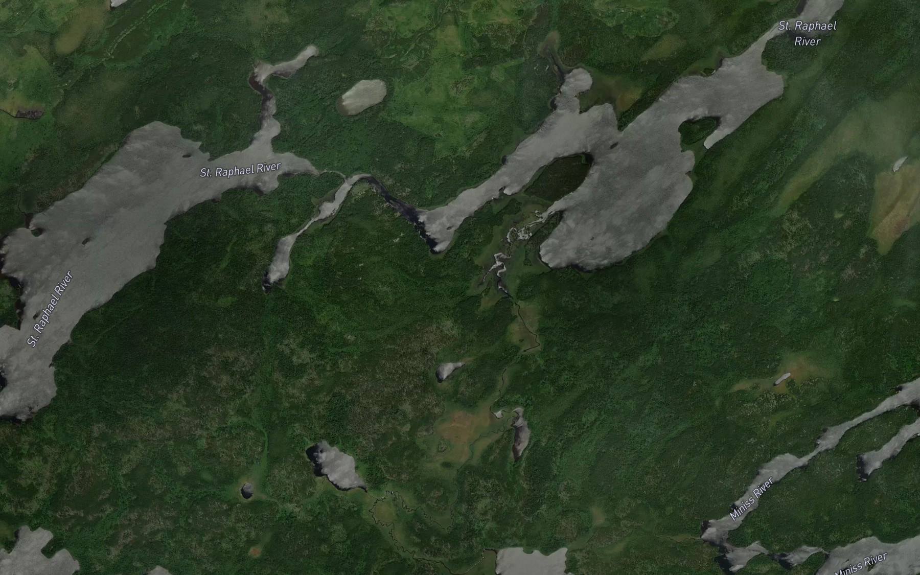 Satellite map of the Quaint Creek