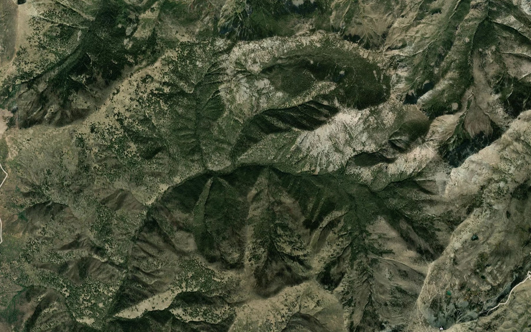 Satellite map of the Deadfall Creek