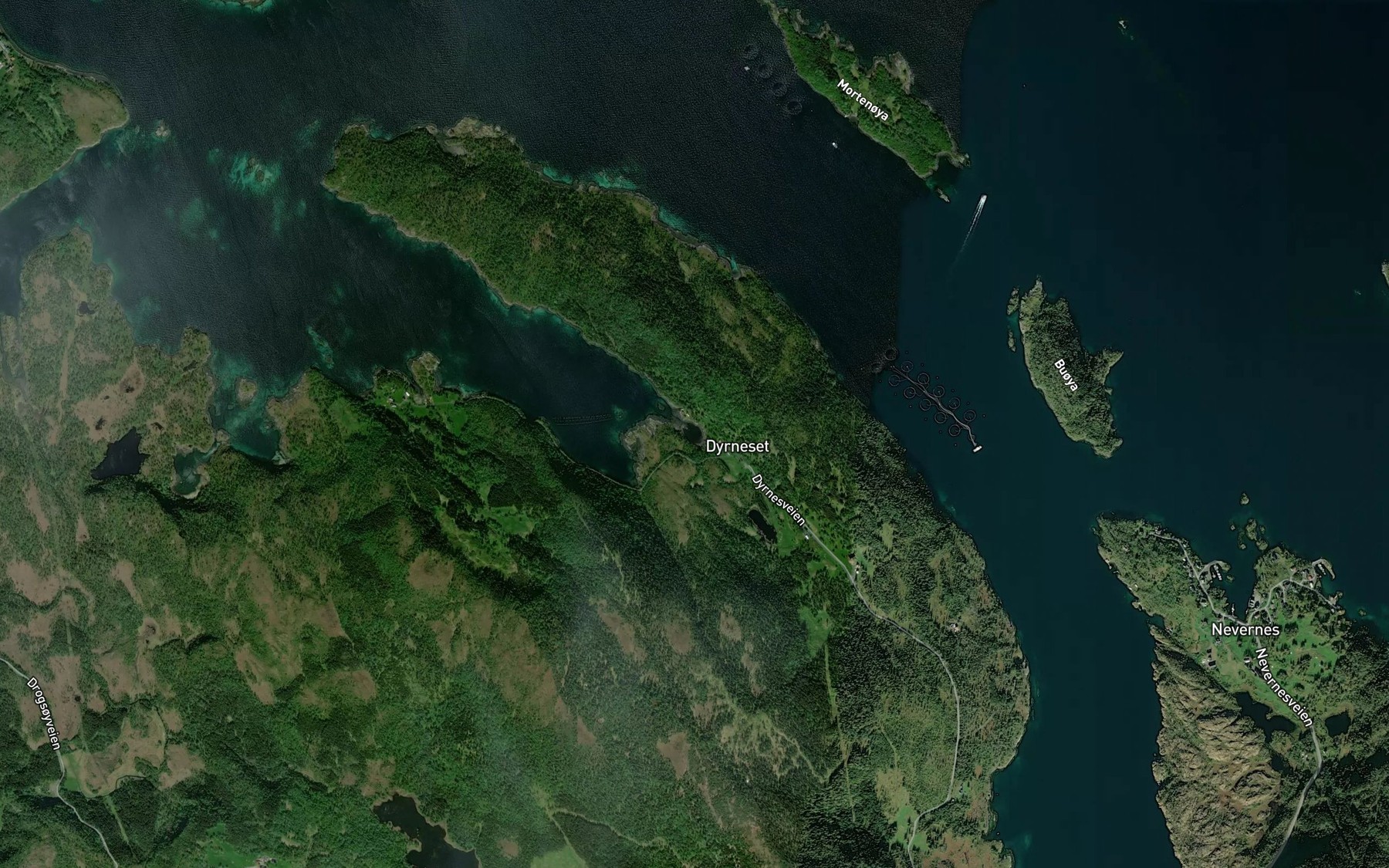 Satellite map of the Hundhola