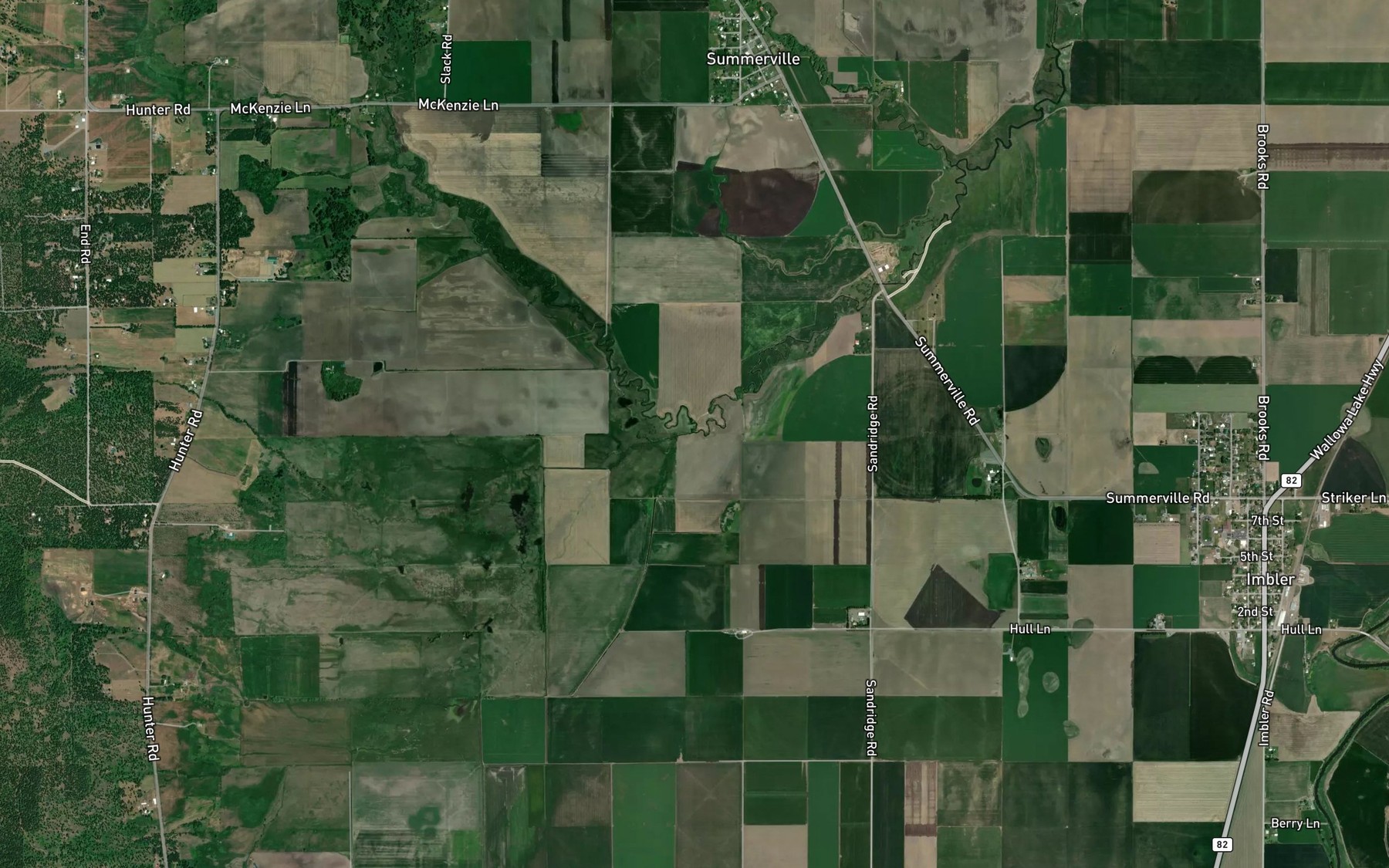 Satellite map of the South Fork Willow Creek (historical)