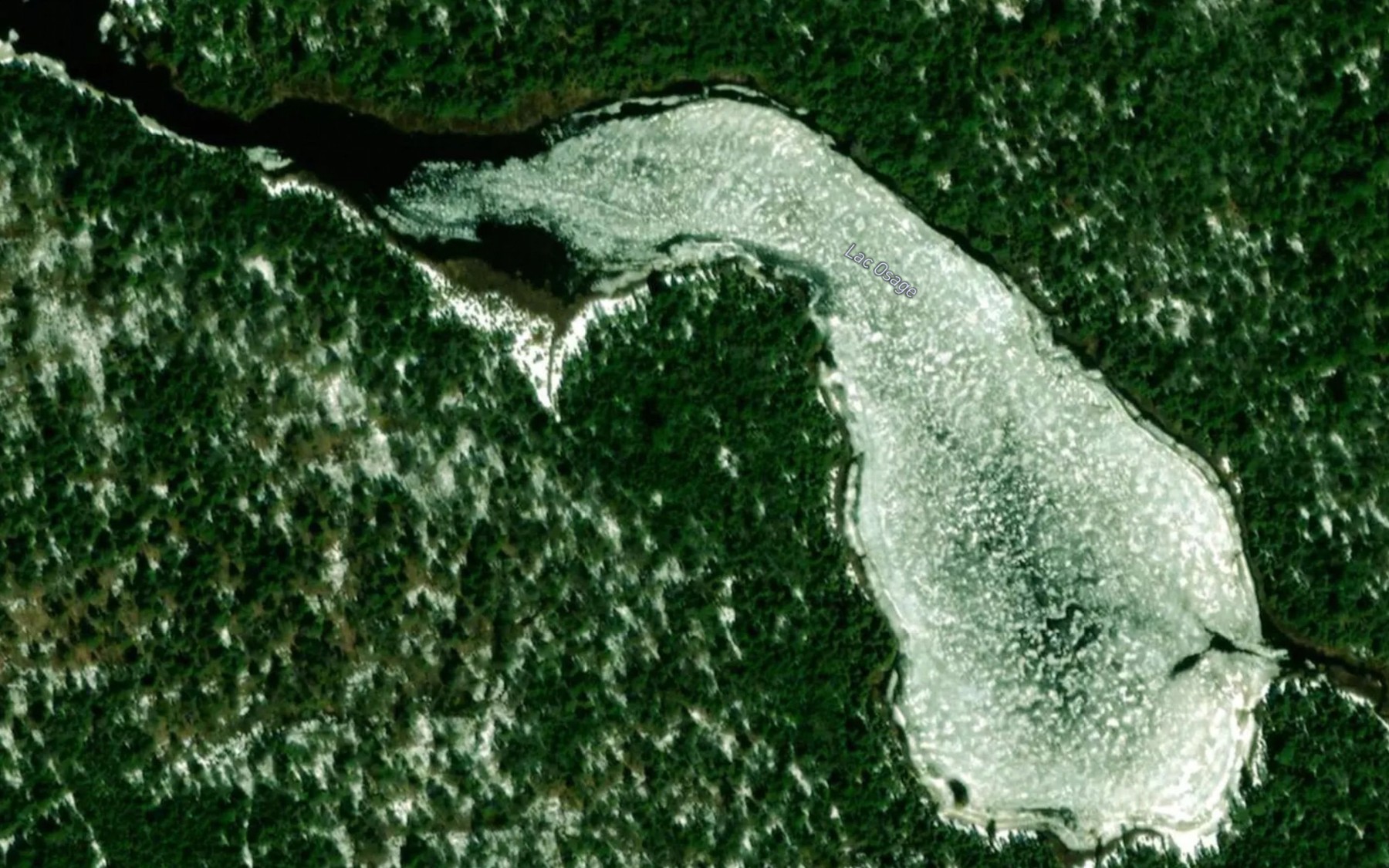 Satellite map of the Lac Osage
