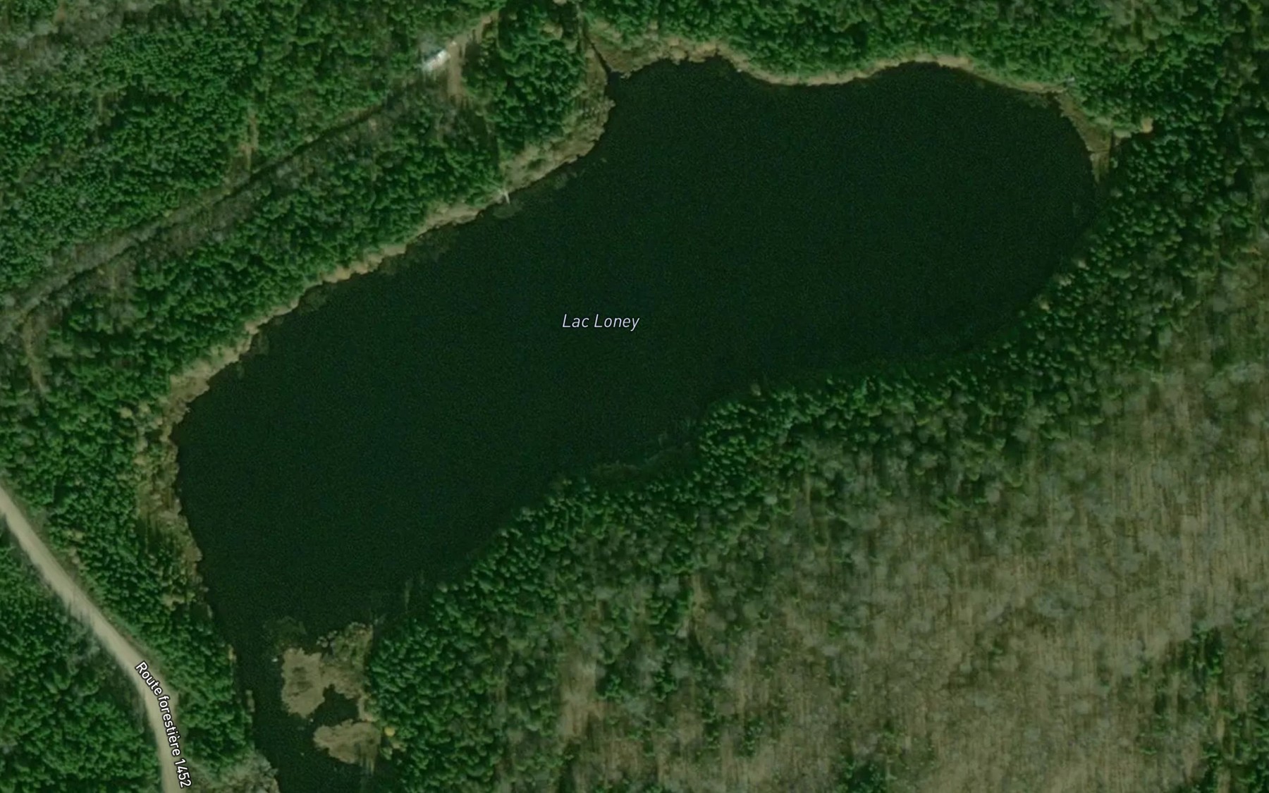 Satellite map of the Lac Loney