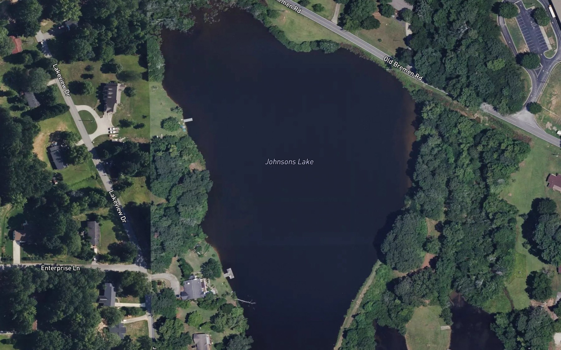Satellite map of the Johnsons Lake