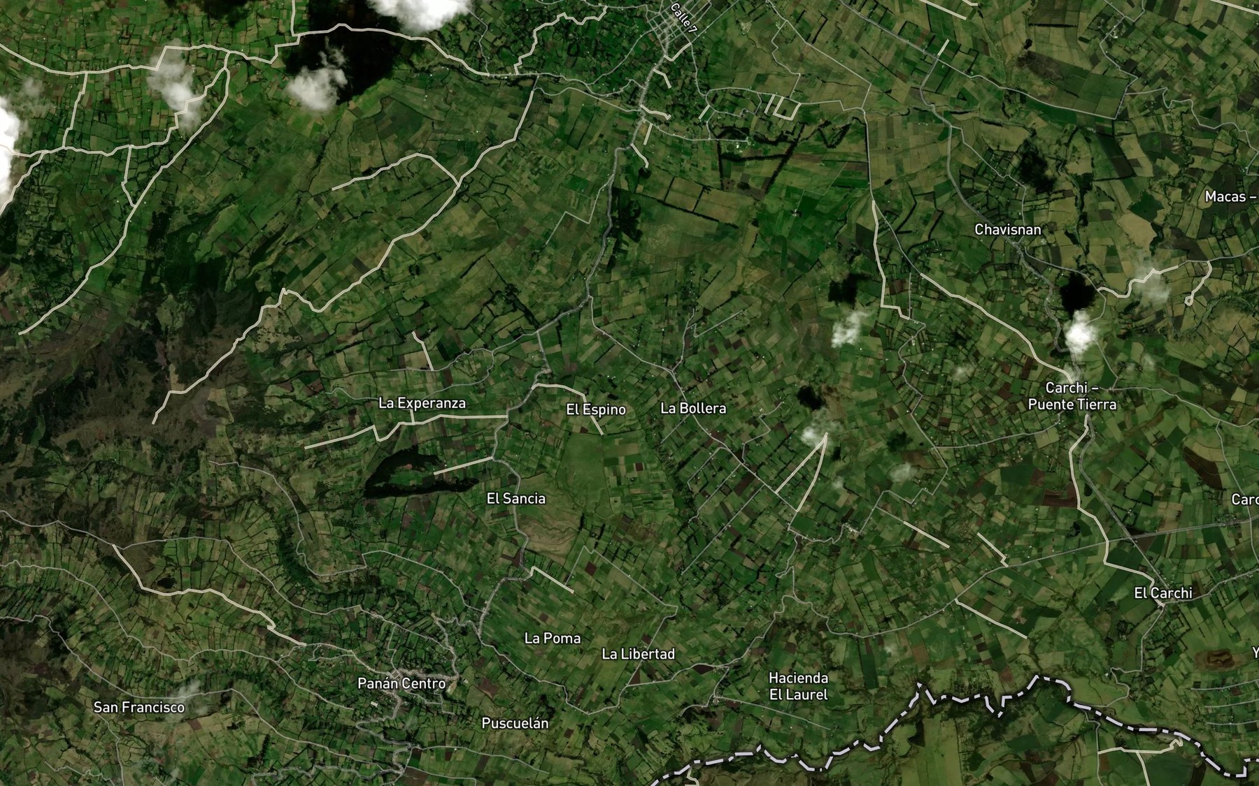 Satellite map of the Quebrada Caleto