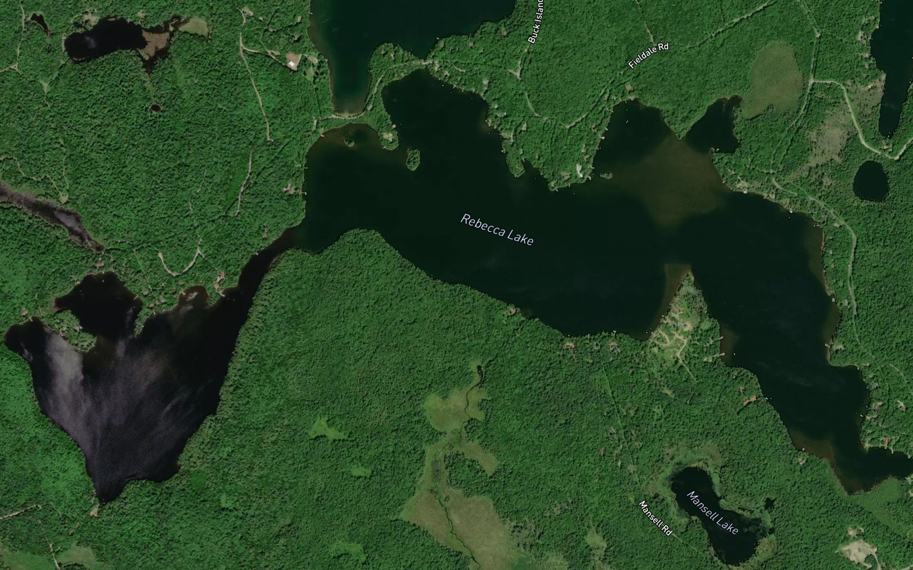 Satellite map of the Rebecca Lake