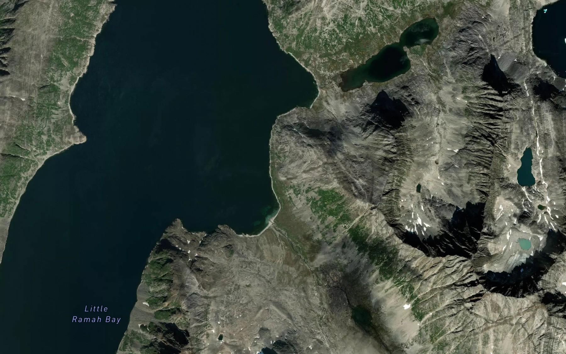 Satellite map of the Tessiujakulluk Brook