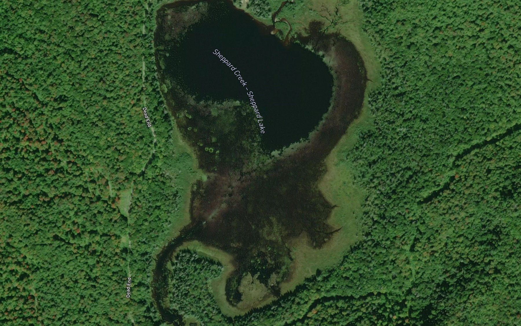 Satellite map of the Sheppard Lake