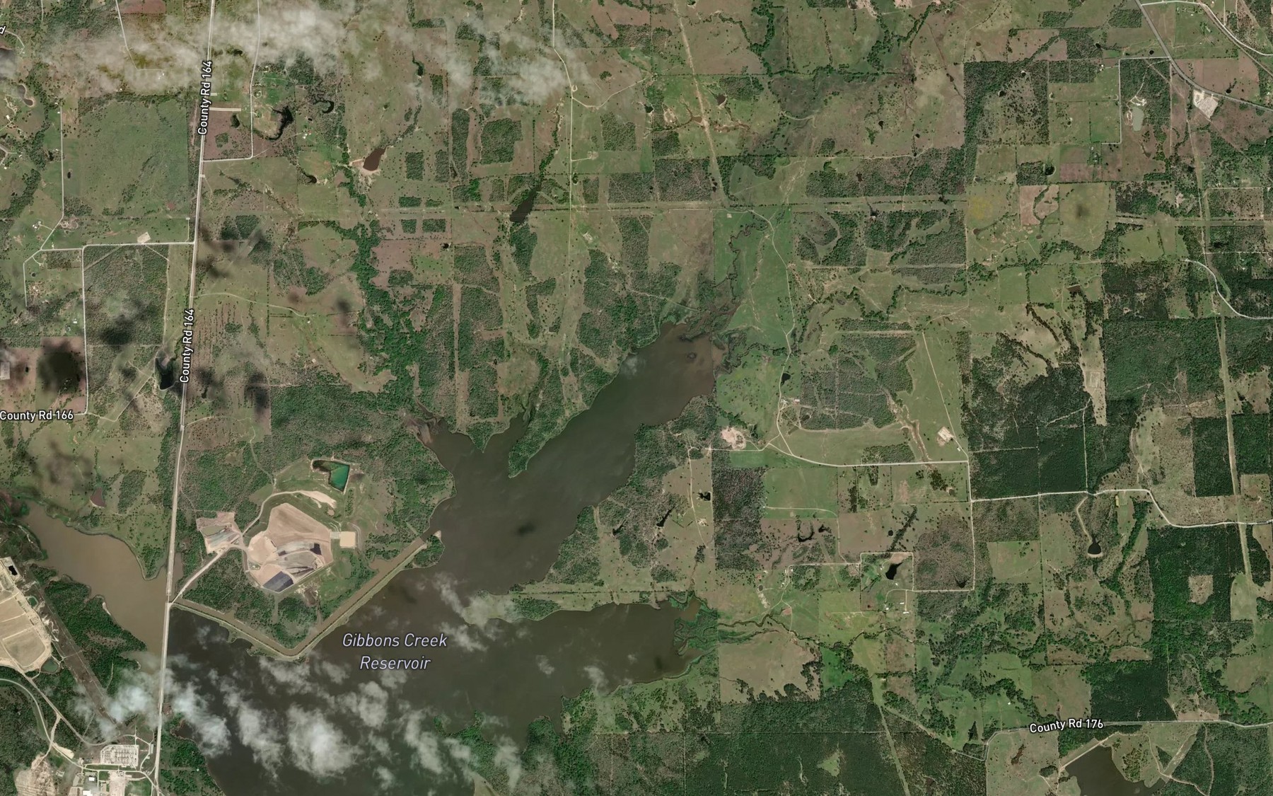 Satellite map of the Cat Creek