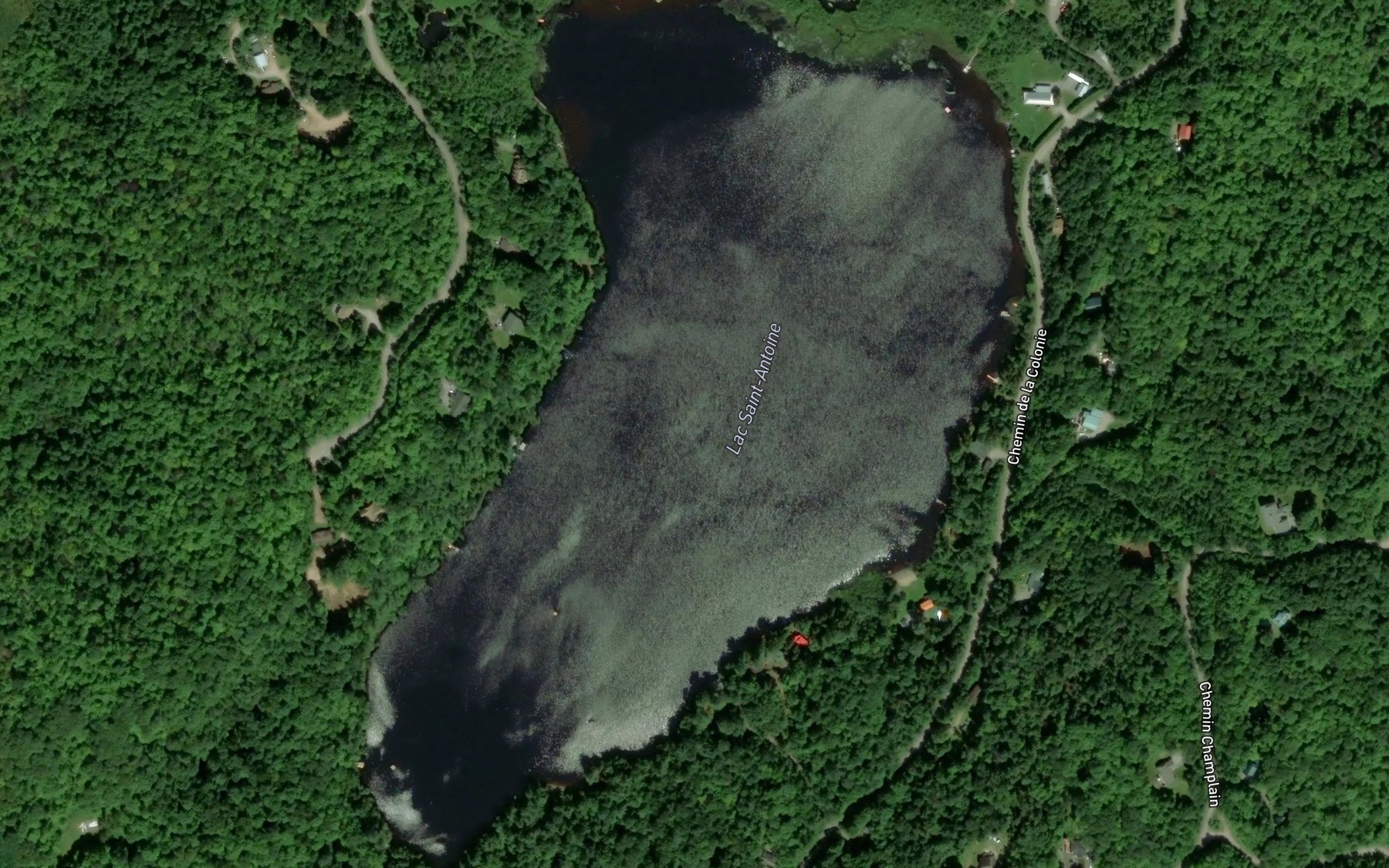 Satellite map of the Lac Saint-Antoine