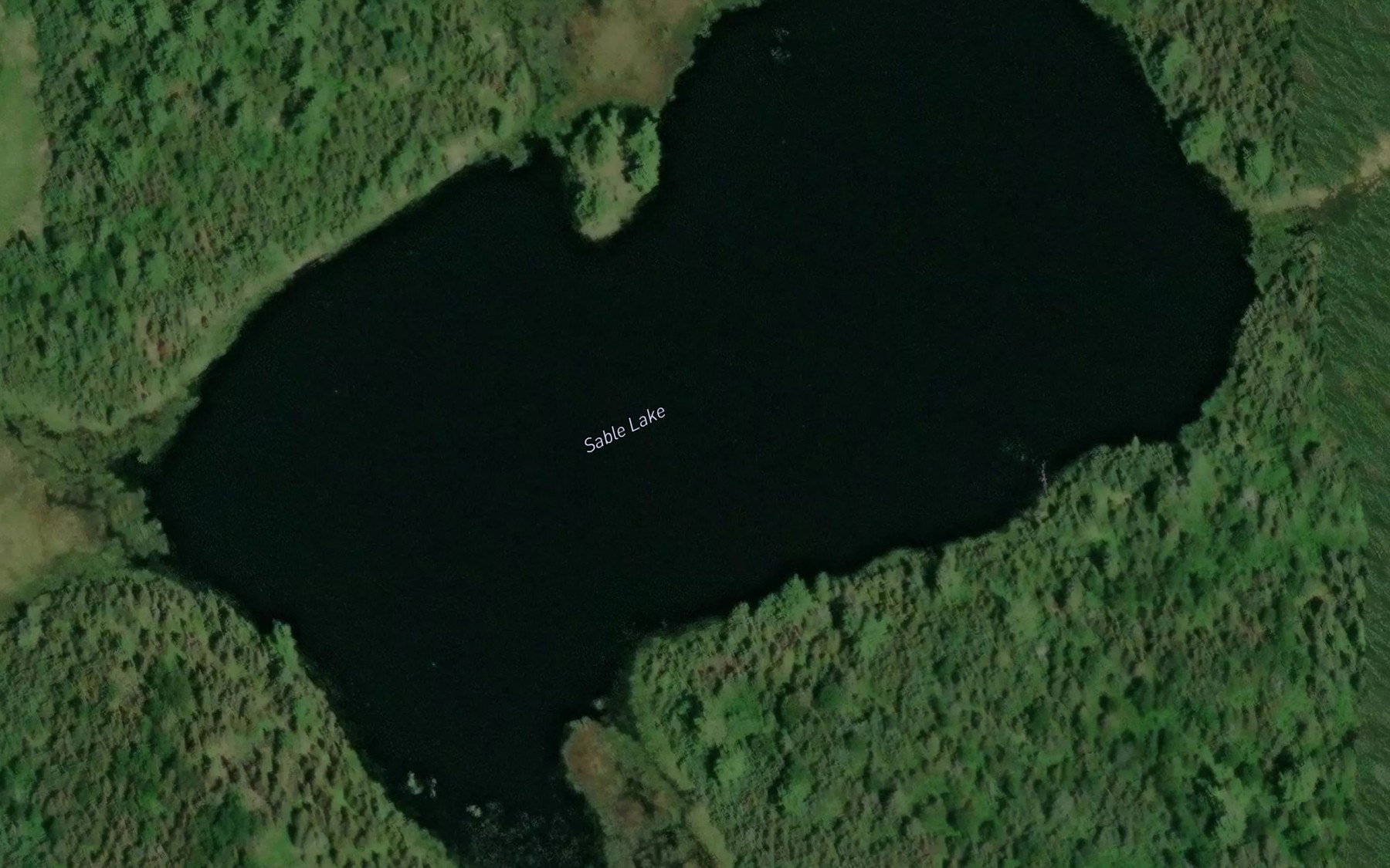 Satellite map of the Sable Lake