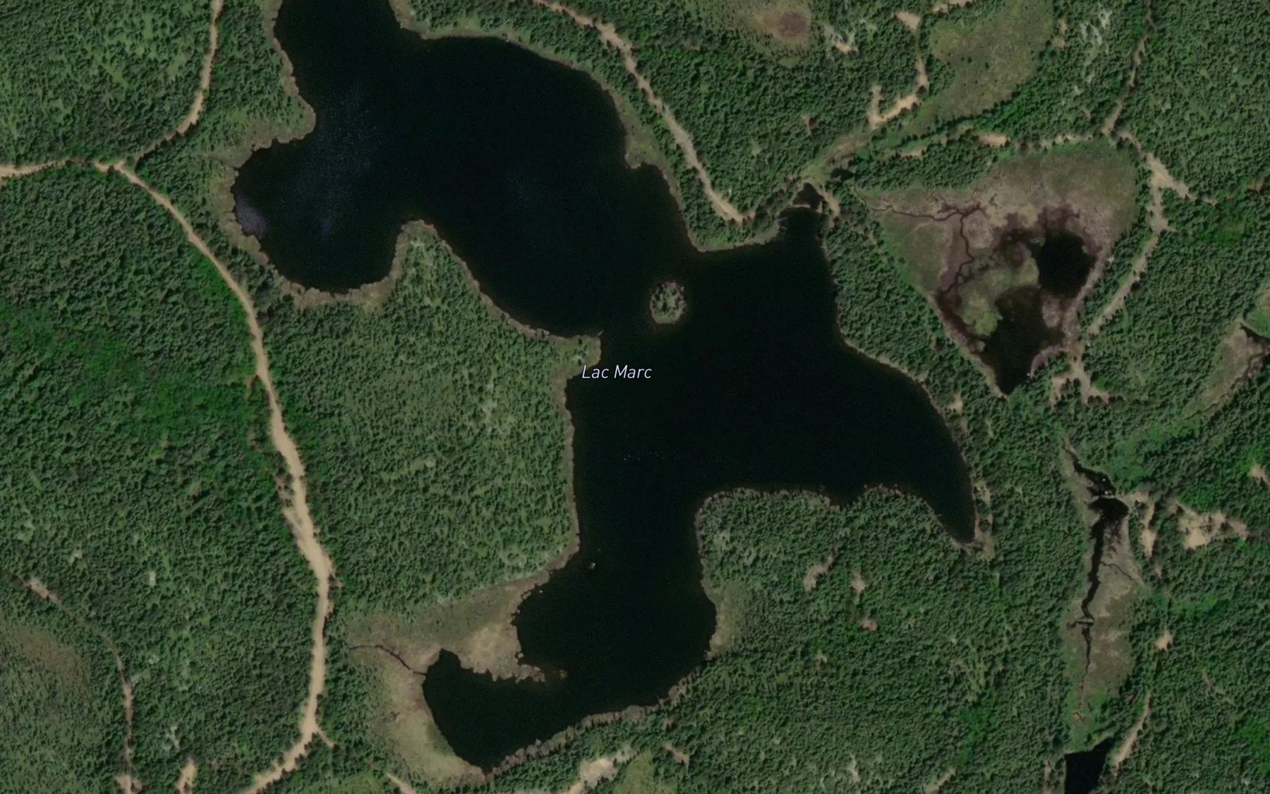Satellite map of the Lac Marc