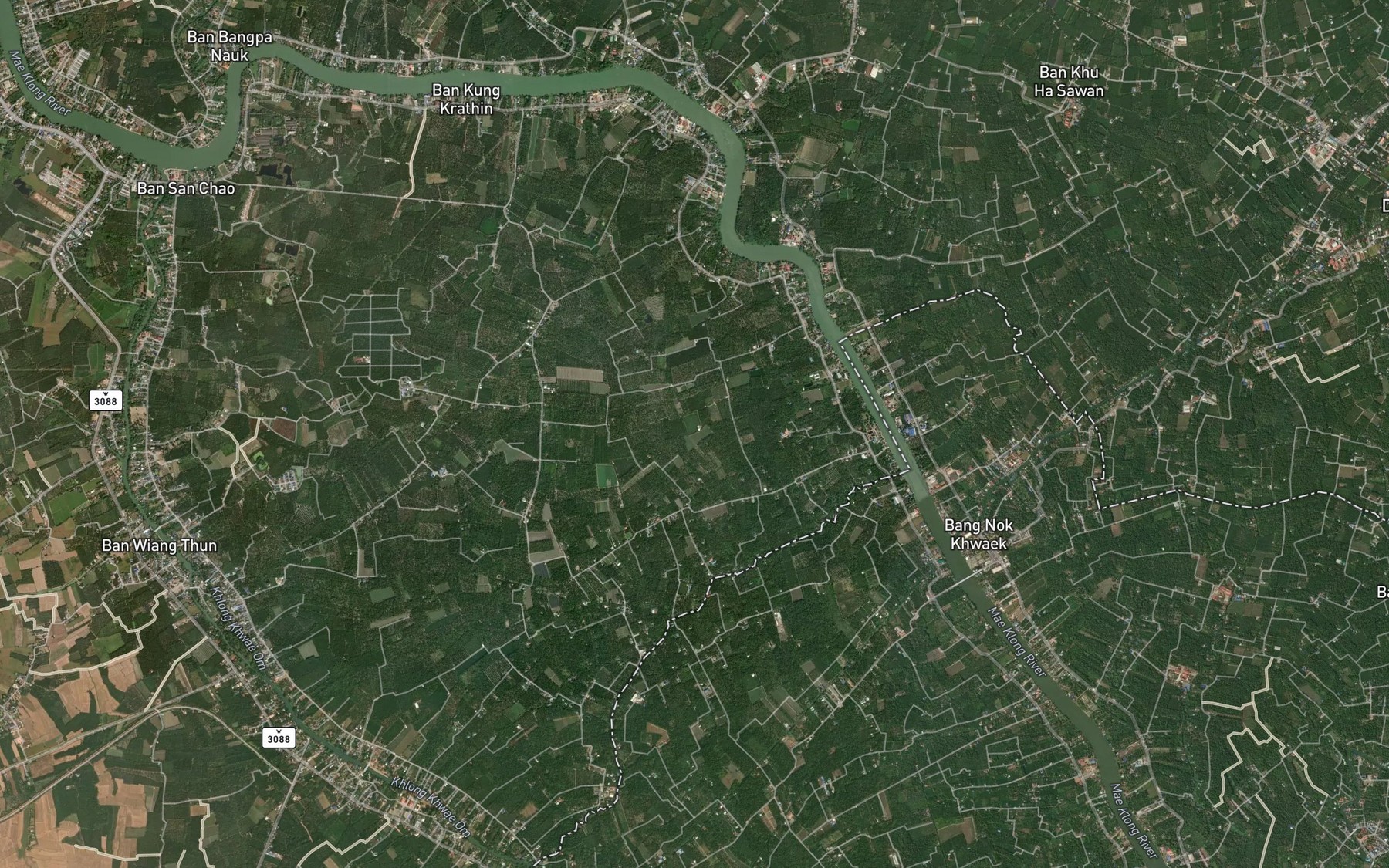 Satellite map of the Khlong Yai O