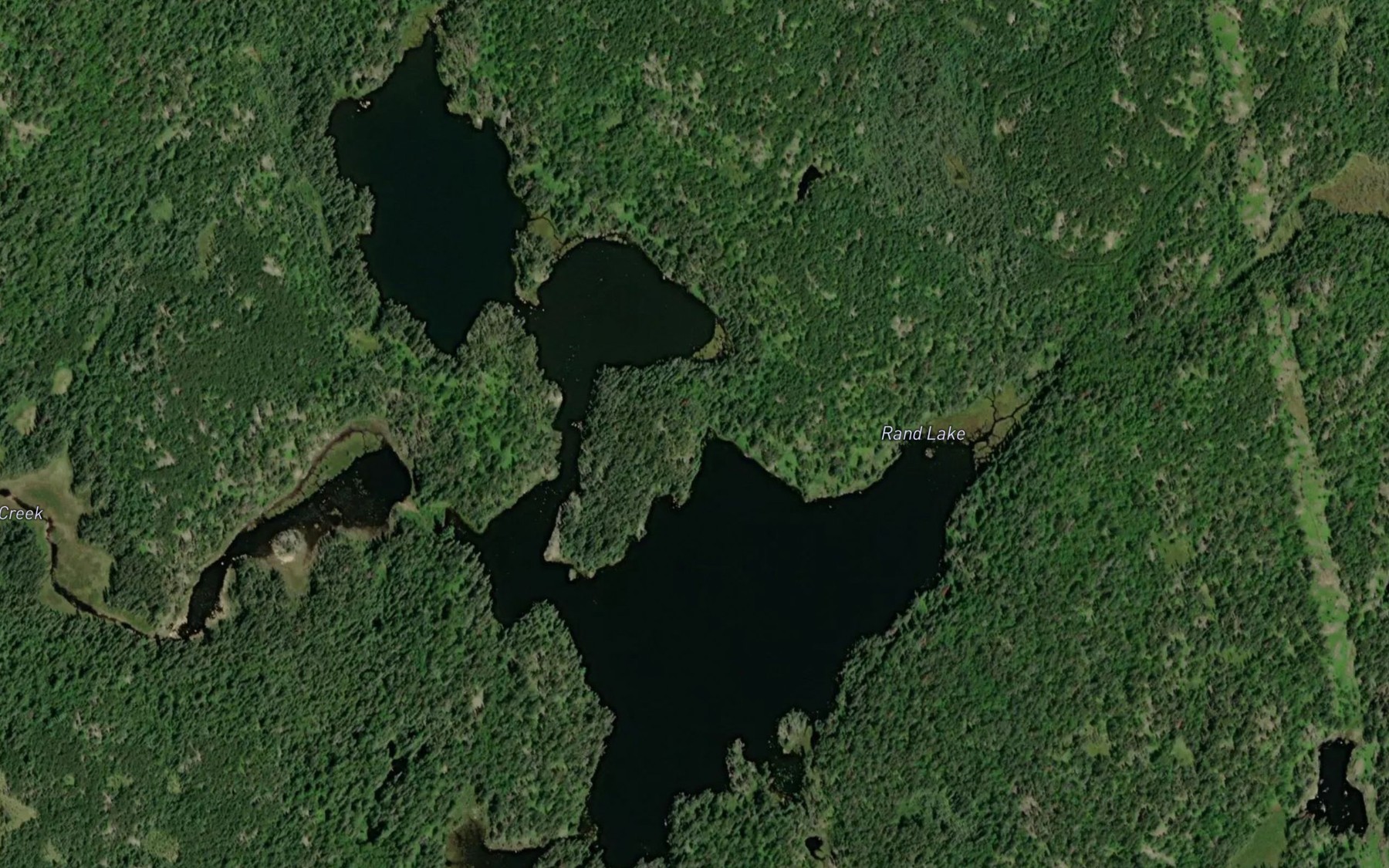 Satellite map of the Rand Lake
