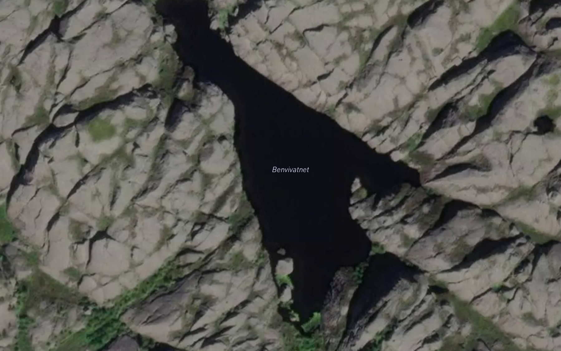 Satellite map of the Benvivatnet
