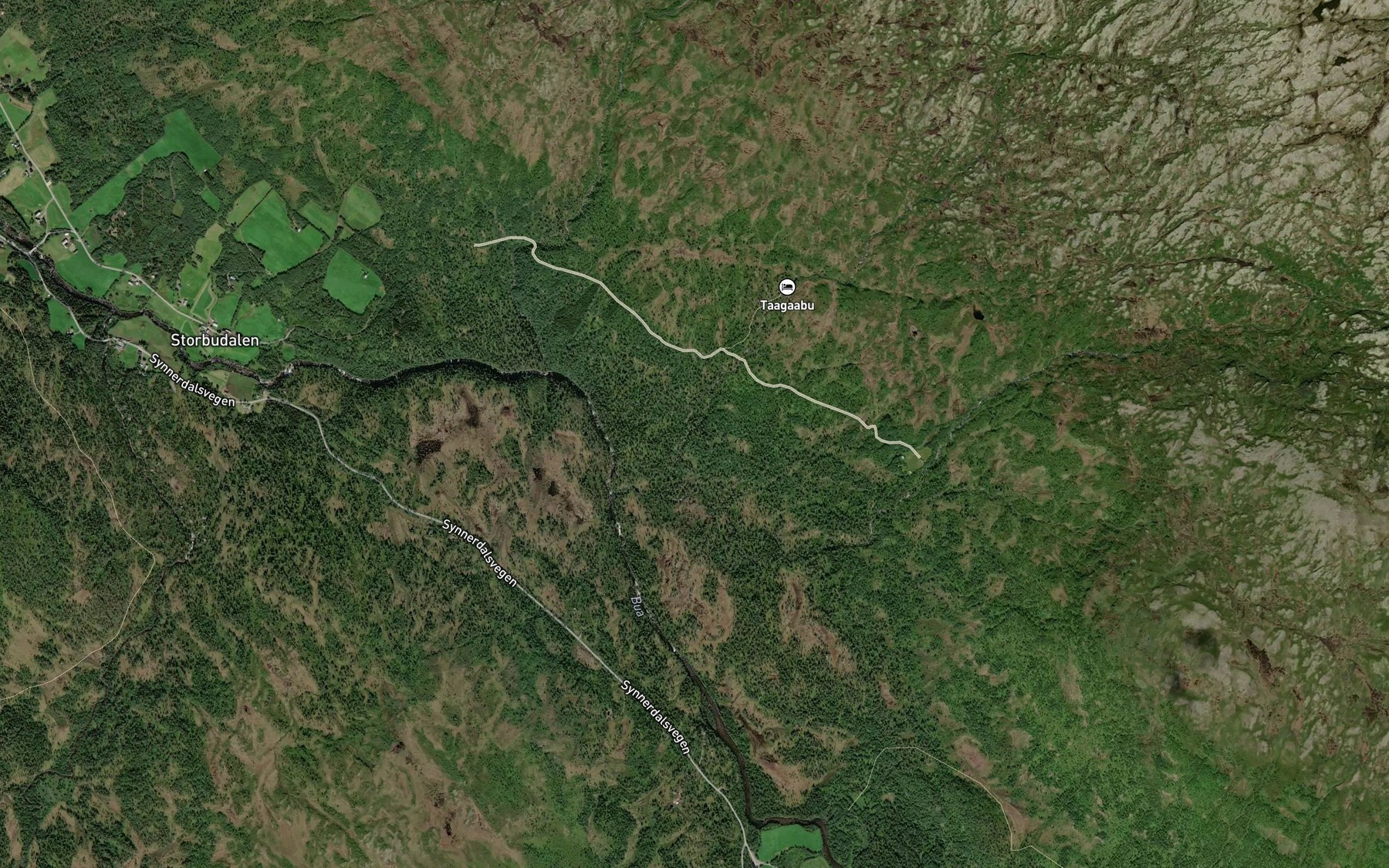 Satellite map of the Norder Nysaeterbekken