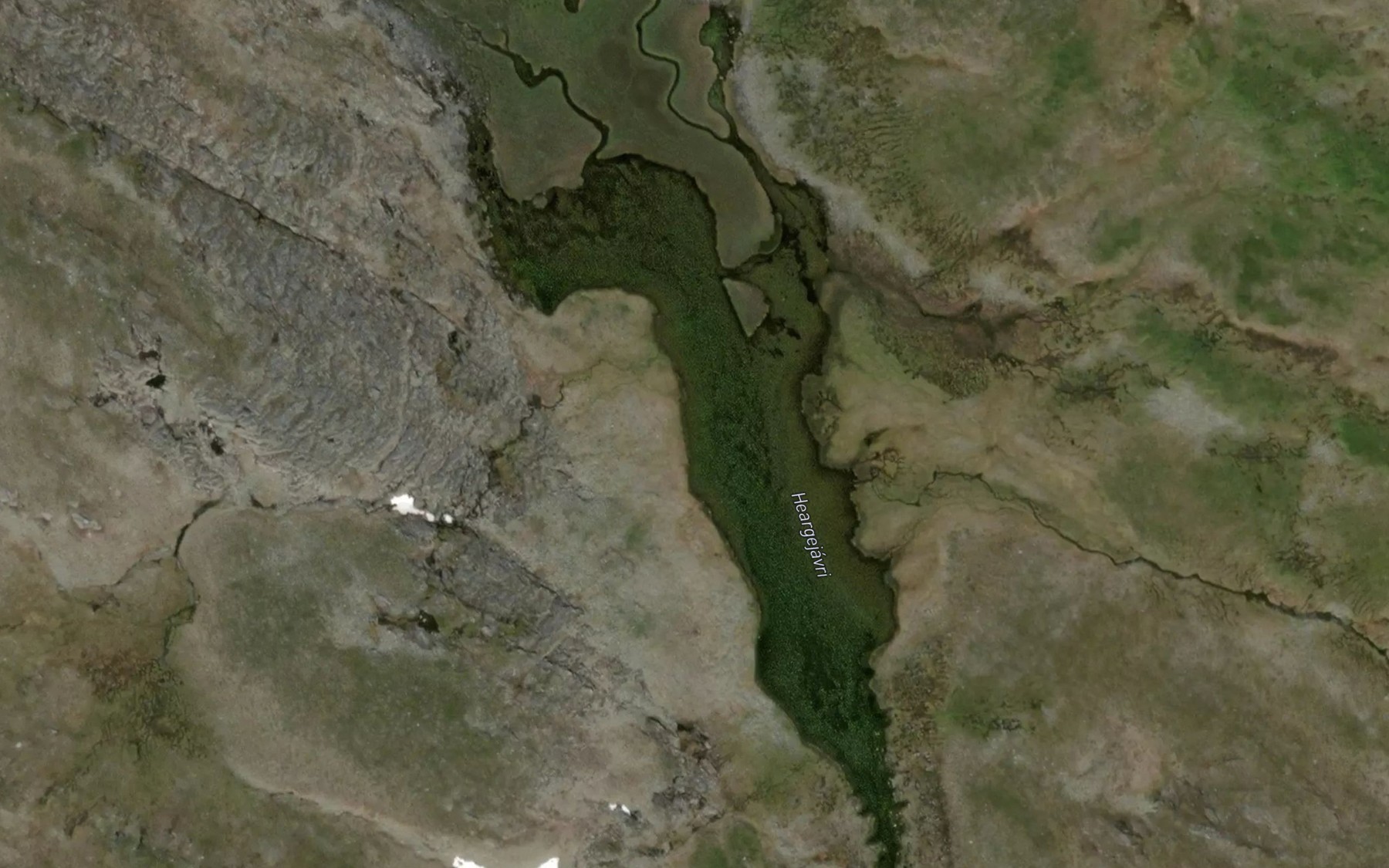 Satellite map of the Heargejavri