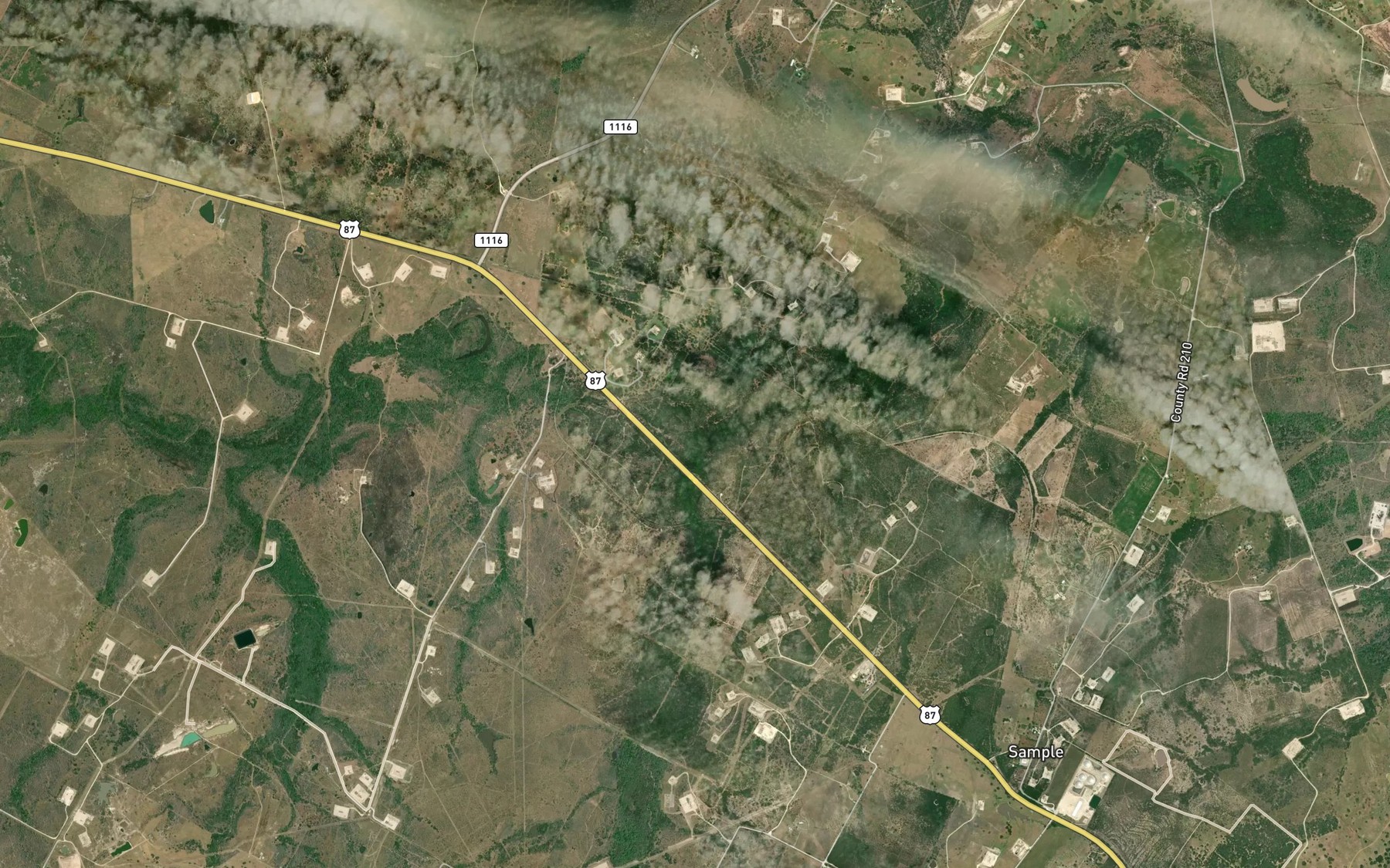 Satellite map of the Rocky Creek