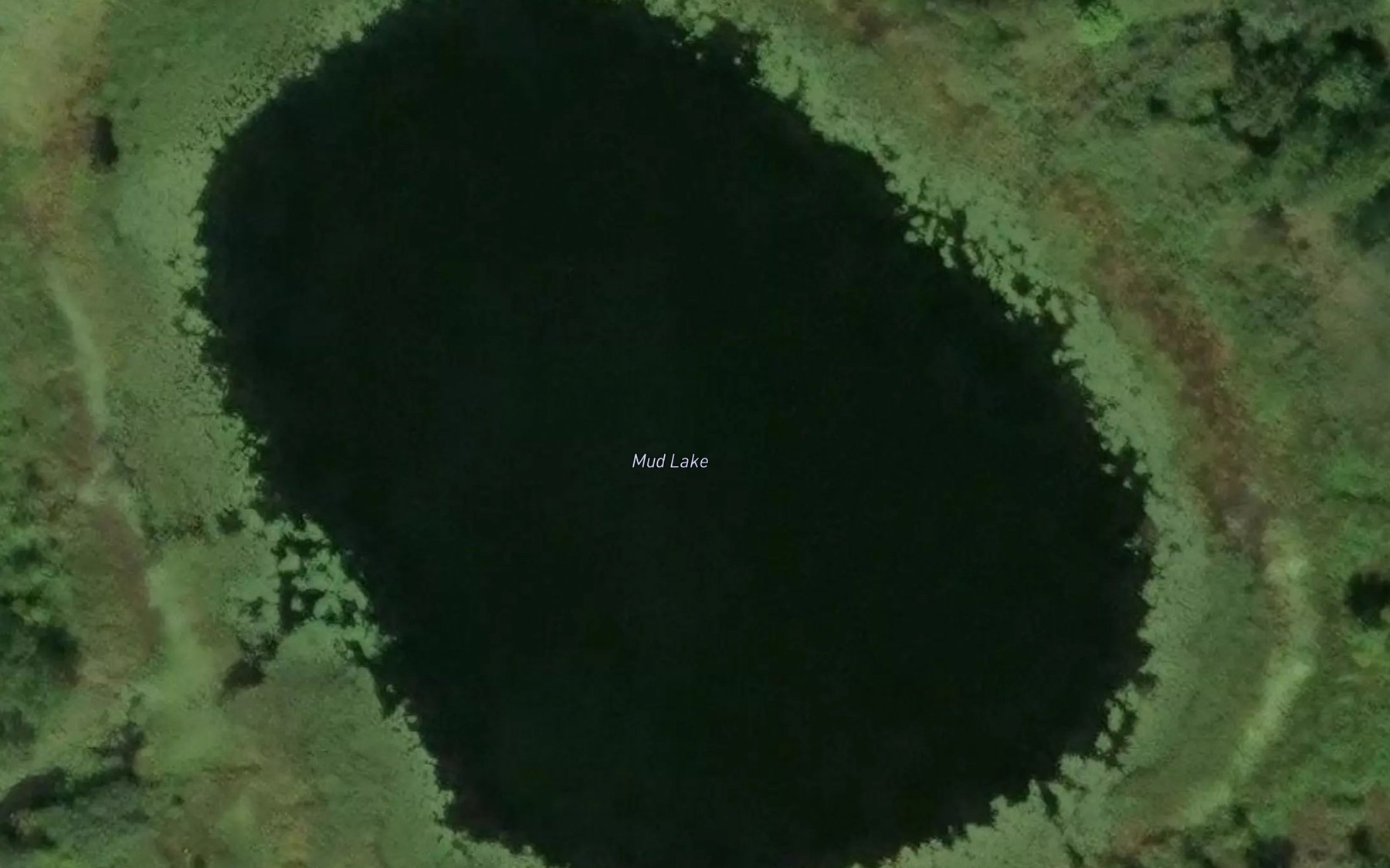 Satellite map of the Mud Lake