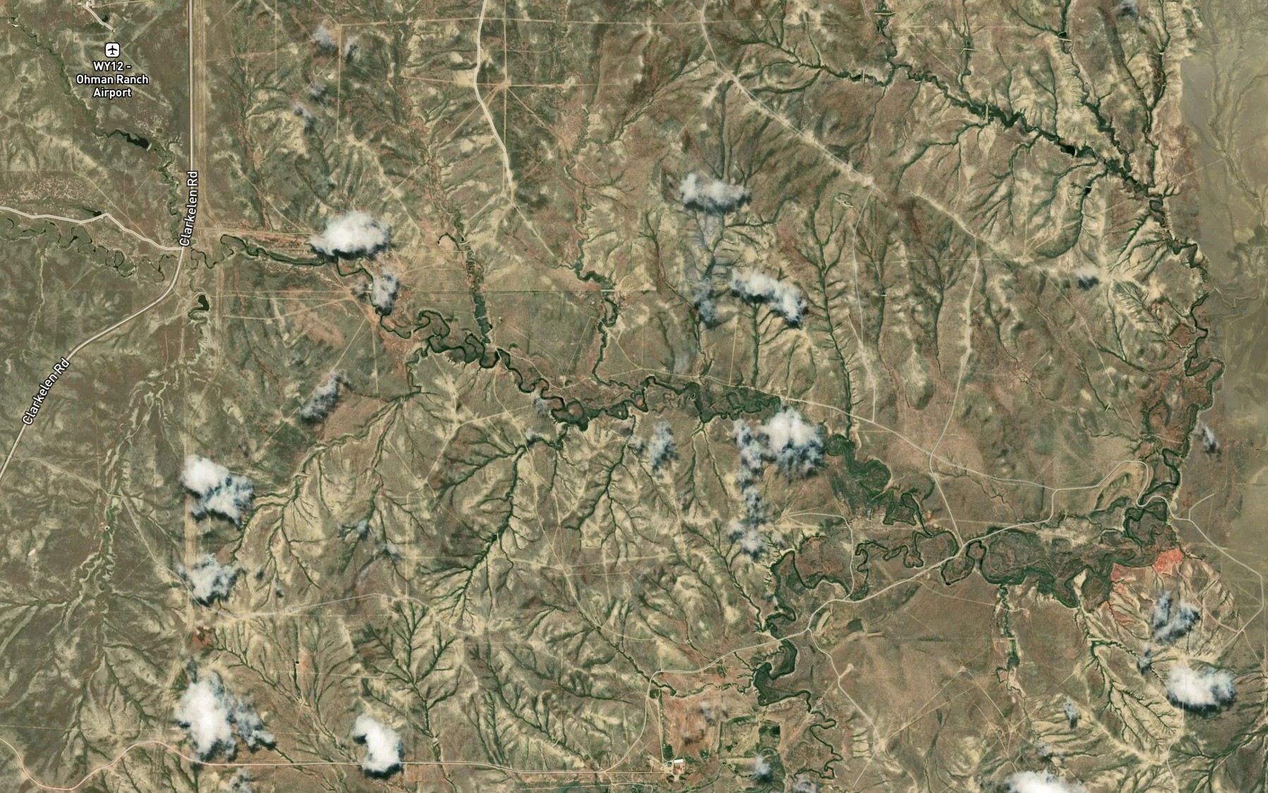 Satellite map of the Little Wild Horse Creek