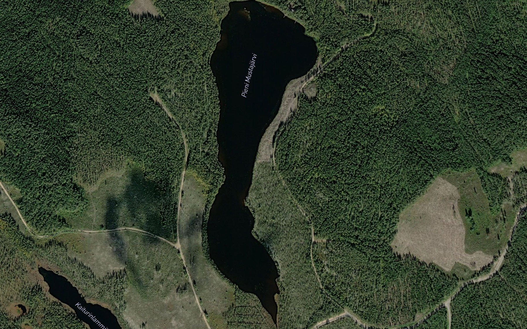 Satellite map of the Pieni Mustajarvi