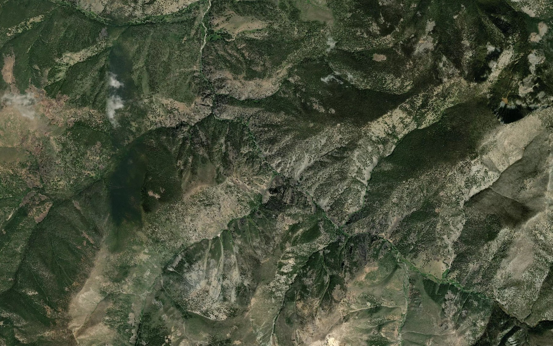 Satellite map of the Spider Creek
