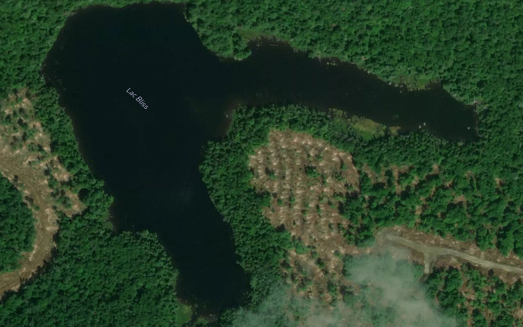 Satellite map of the Lac Bliss