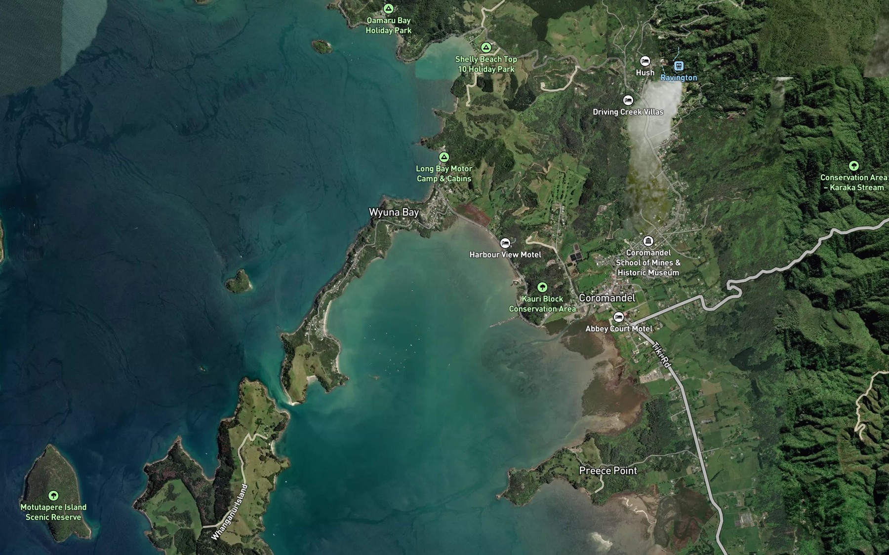 Satellite map of the McGregor Bay