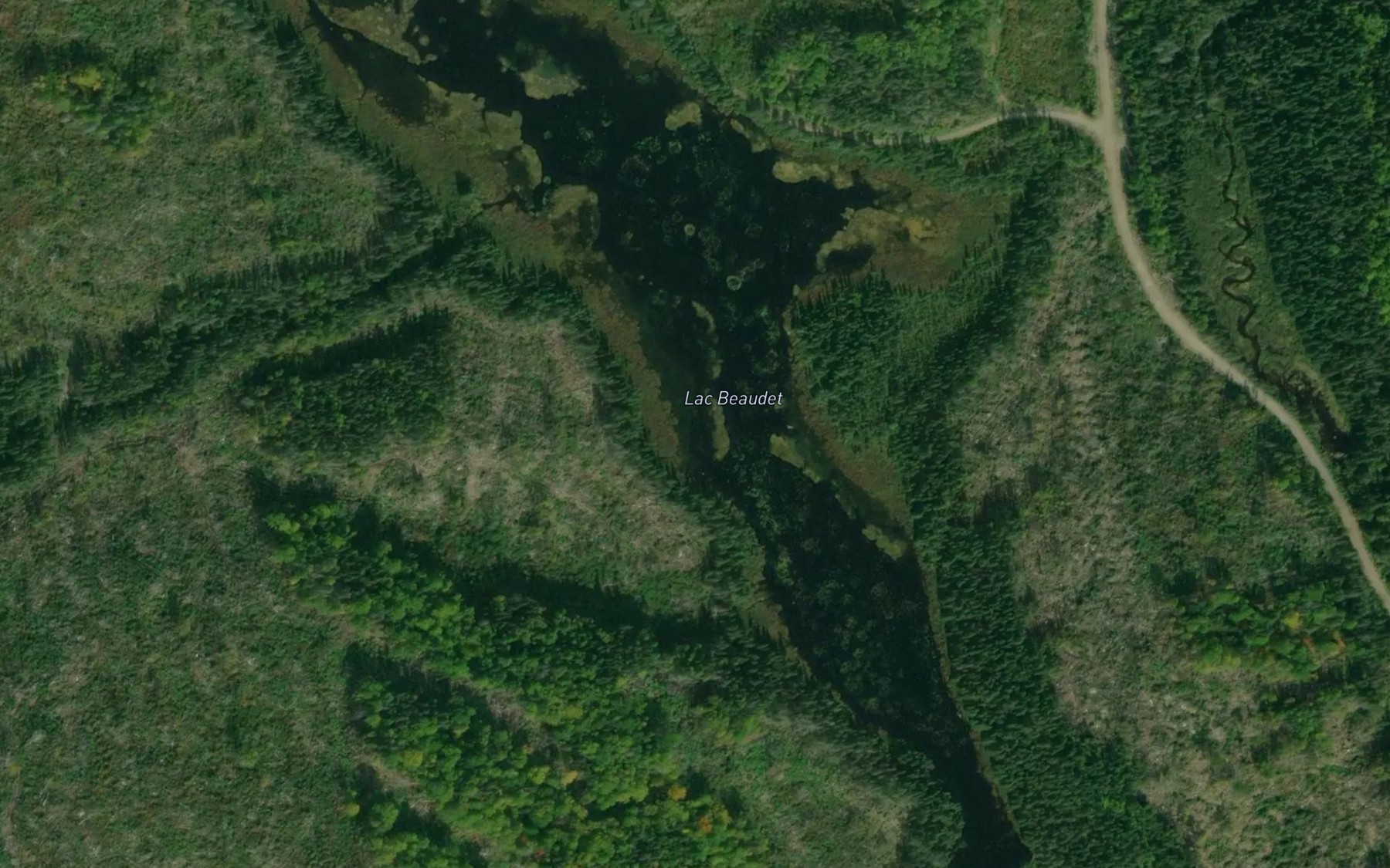 Satellite map of the Lac Beaudet