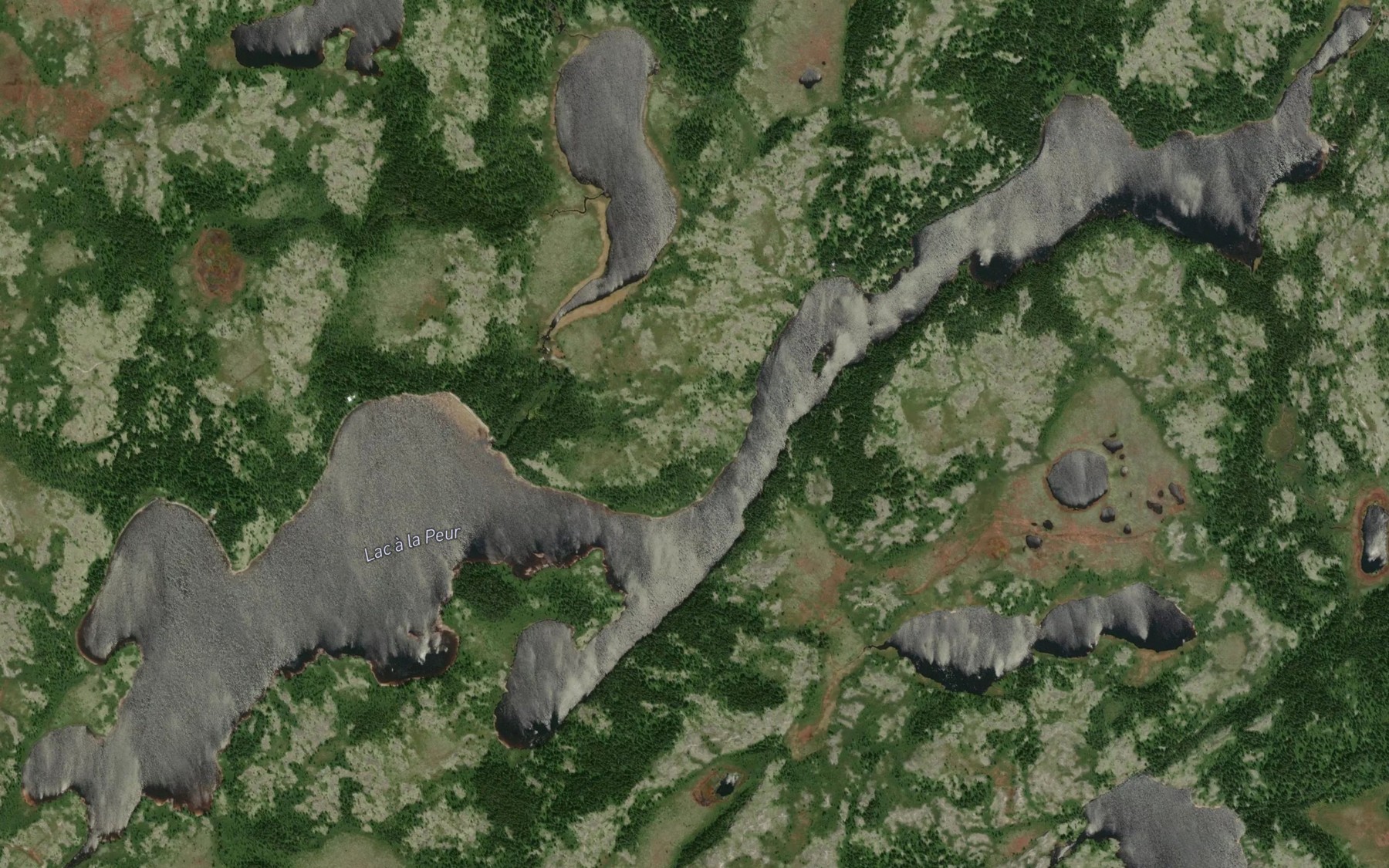 Satellite map of the Lac a la Peur