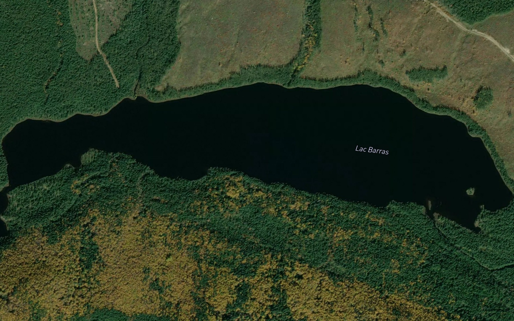 Satellite map of the Lac Barras