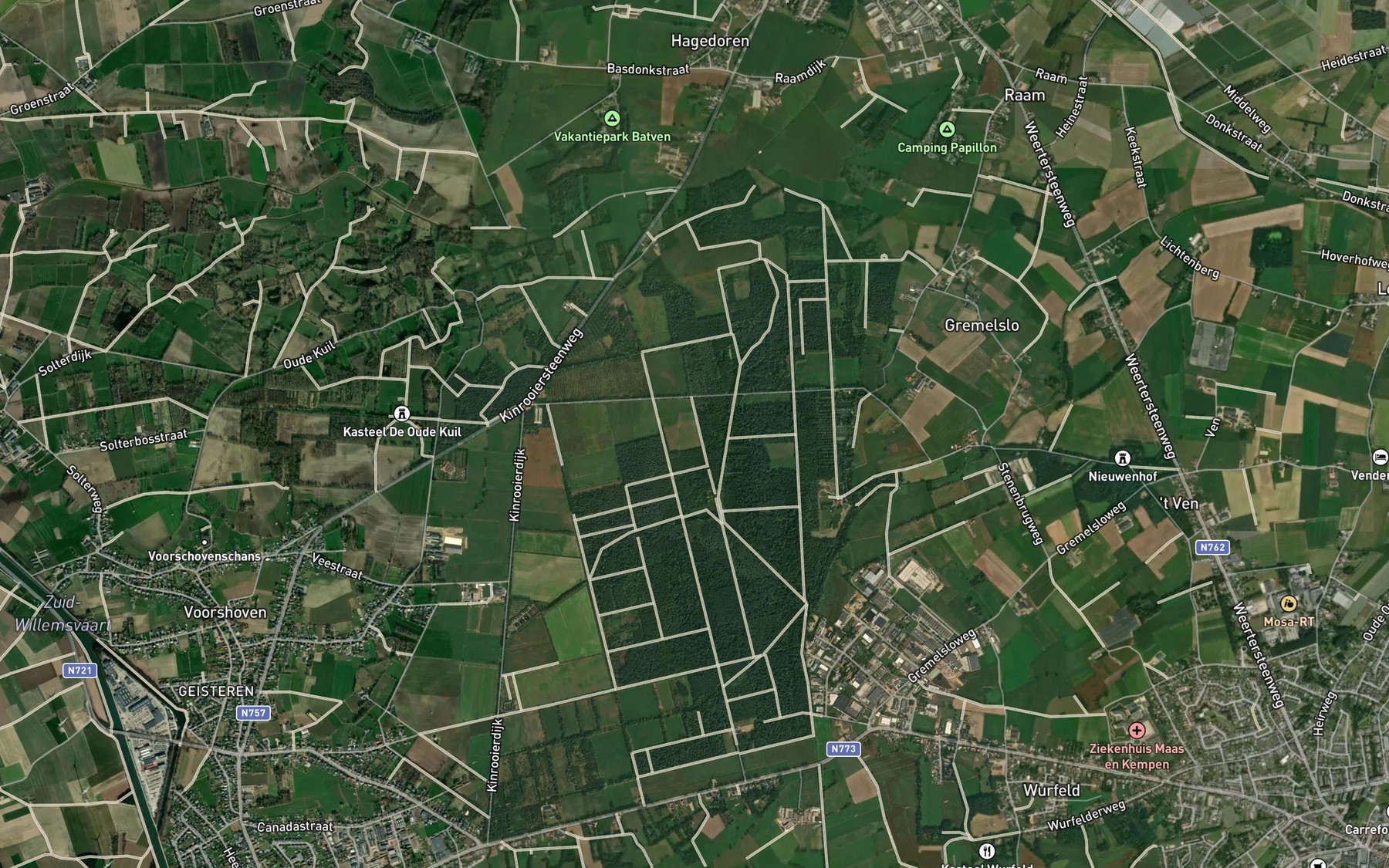 Satellite map of the Tapziep