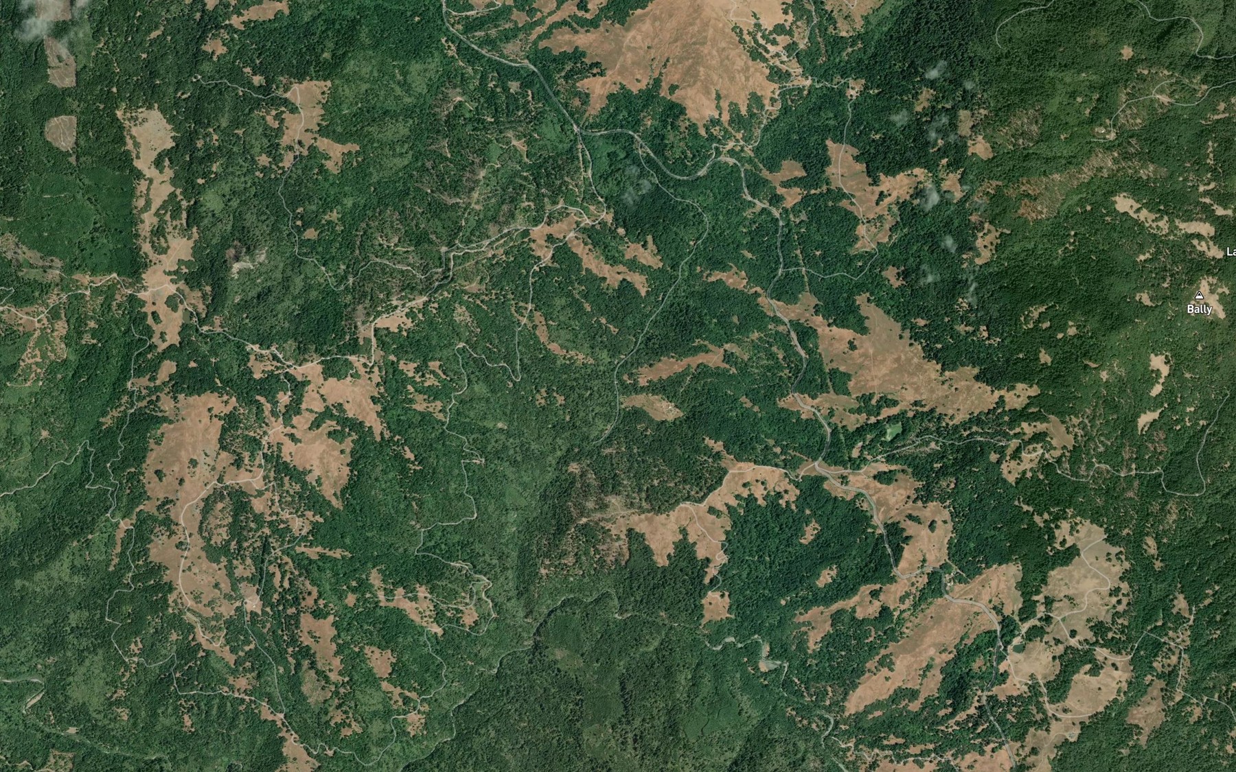 Satellite map of the Cold Creek