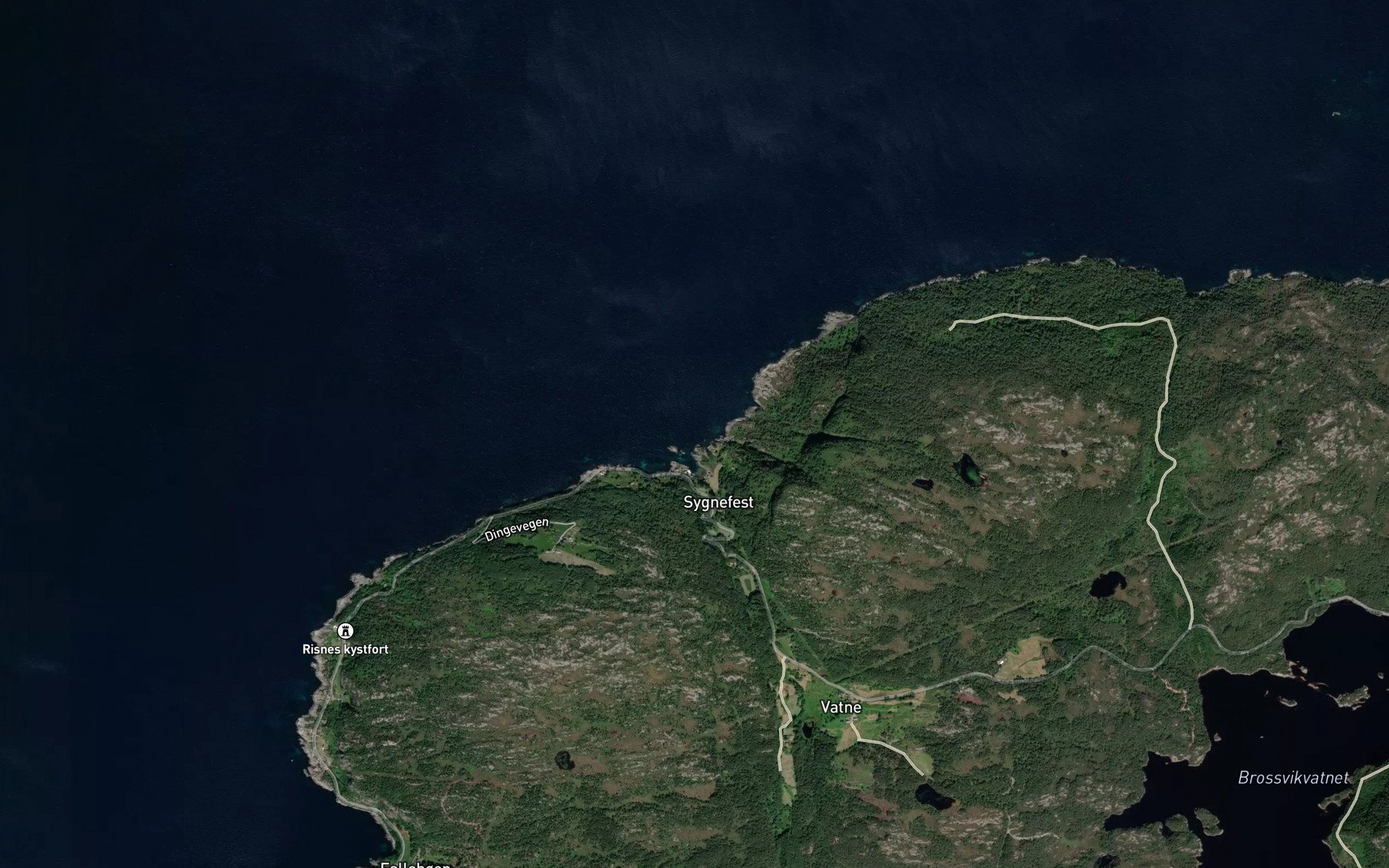 Satellite map of the Kalvehusvika