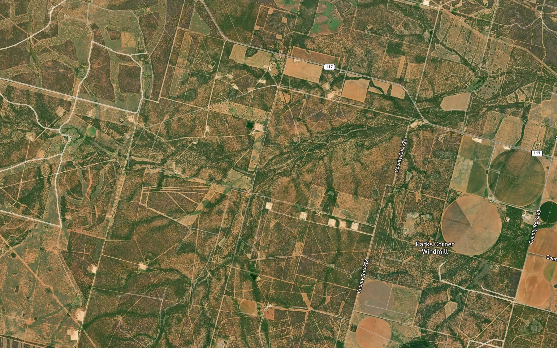 Satellite map of the Big Hollow Creek