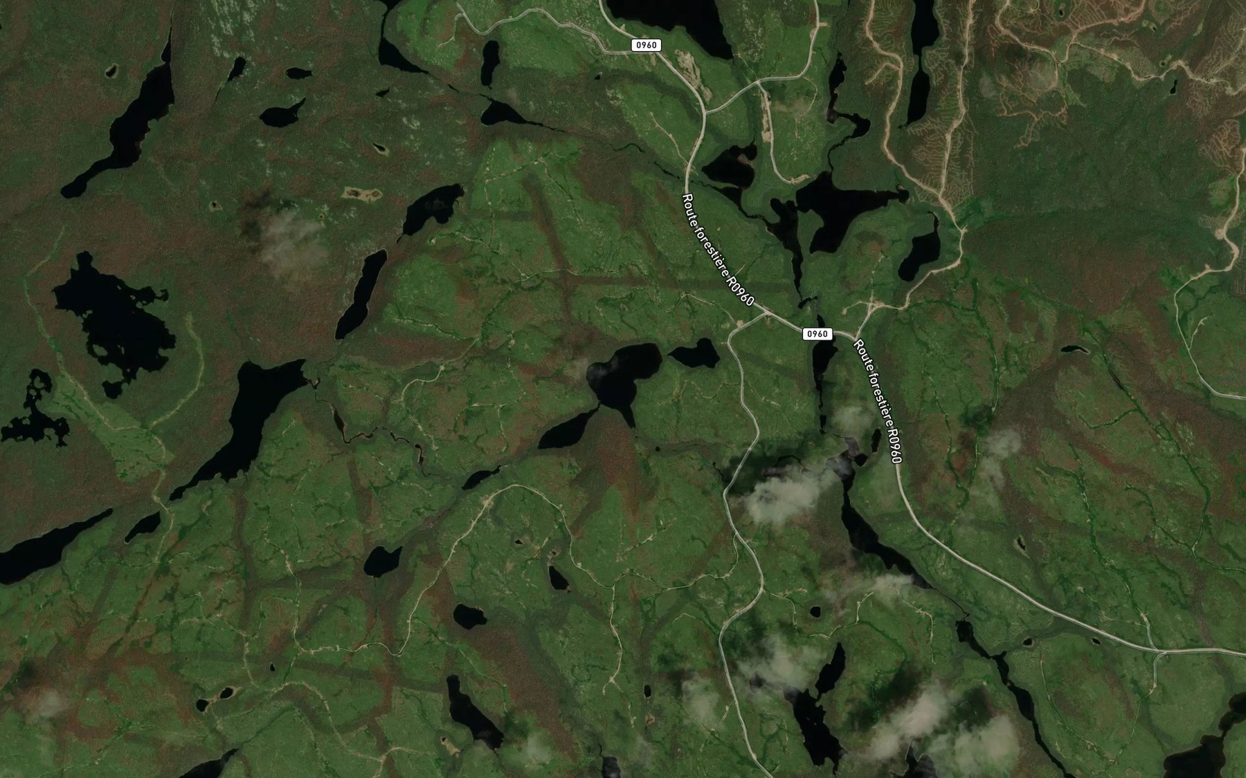 Satellite map of the Lac de la Tire