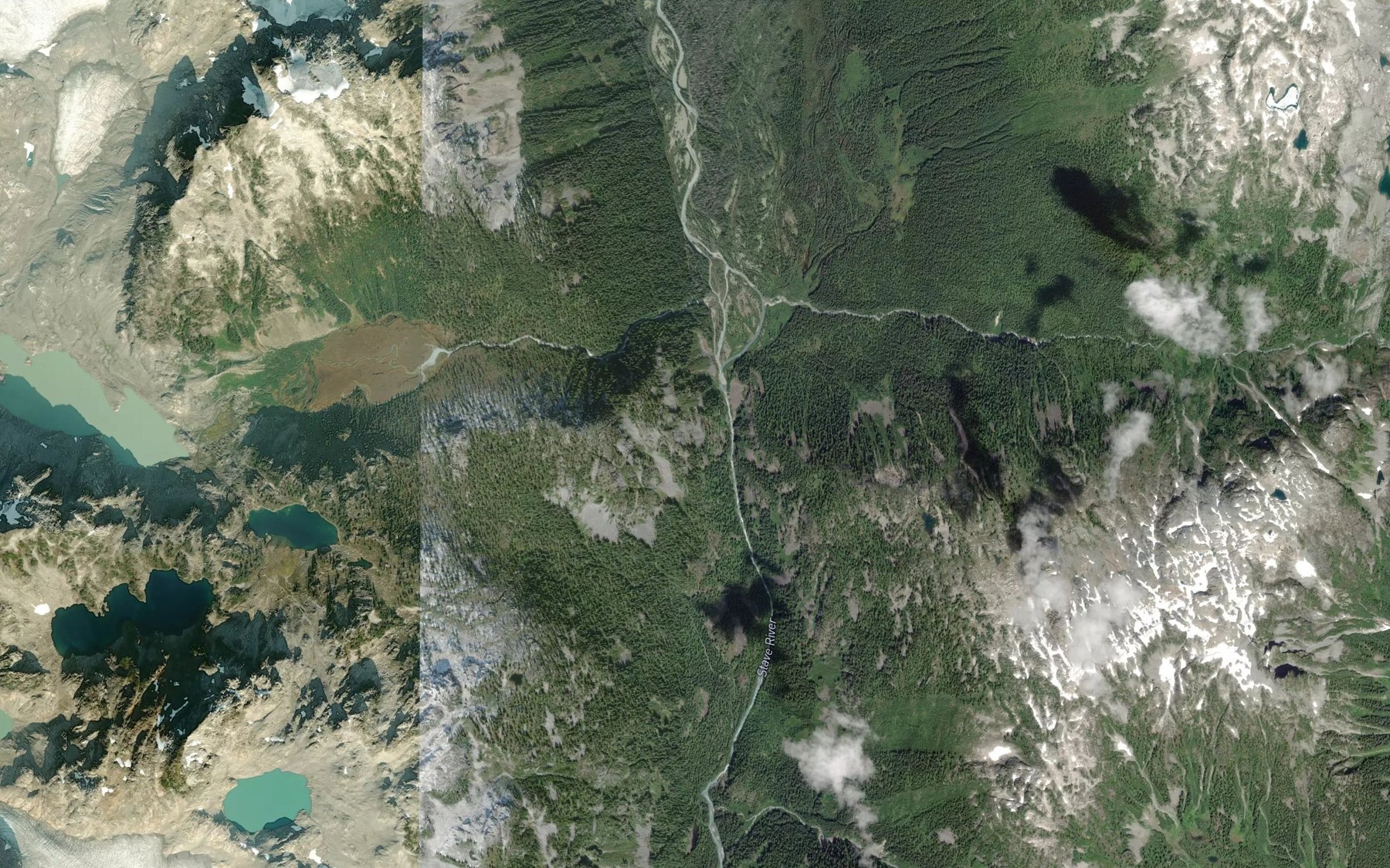 Satellite map of the Stoney Creek