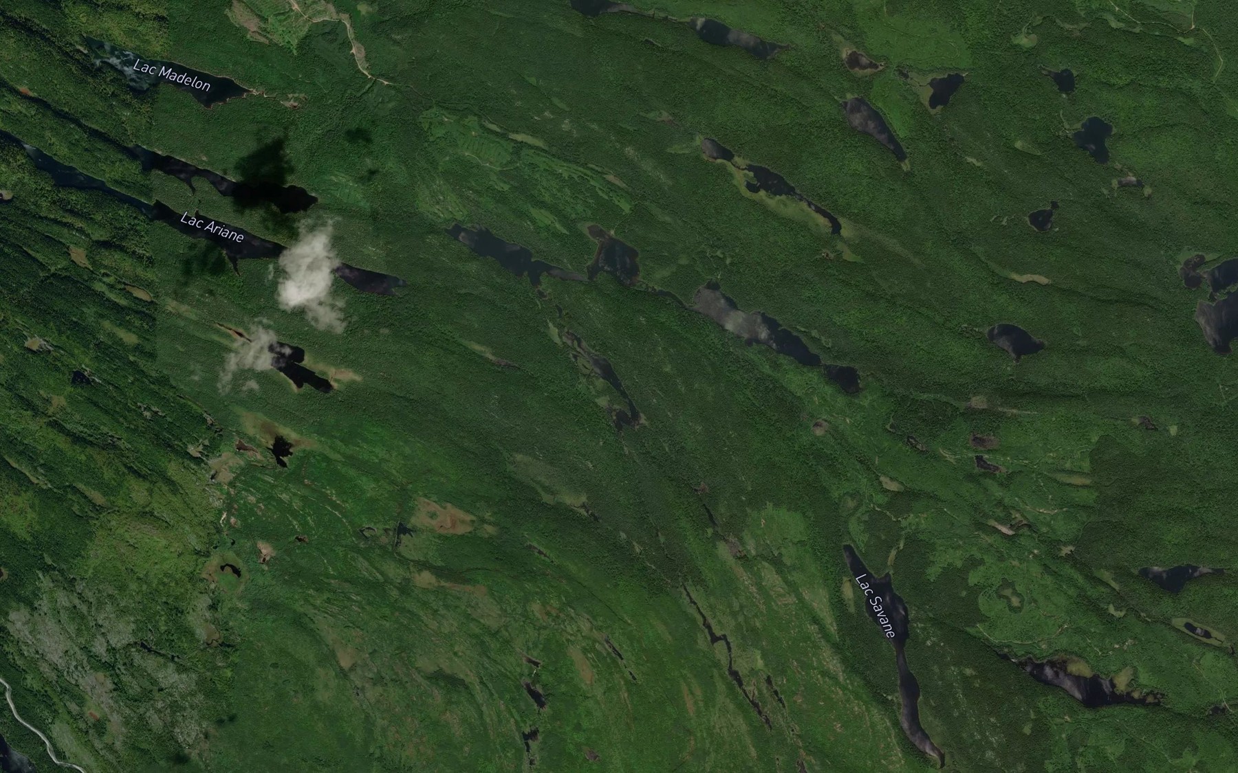 Satellite map of the Lac de la Prele