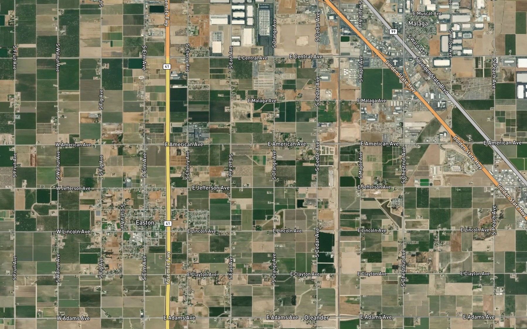 Satellite map of the North Branch Washington Colony Canal