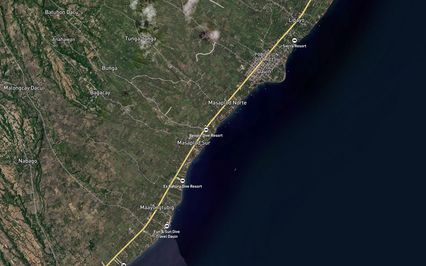 Satellite map of the Masaplod River
