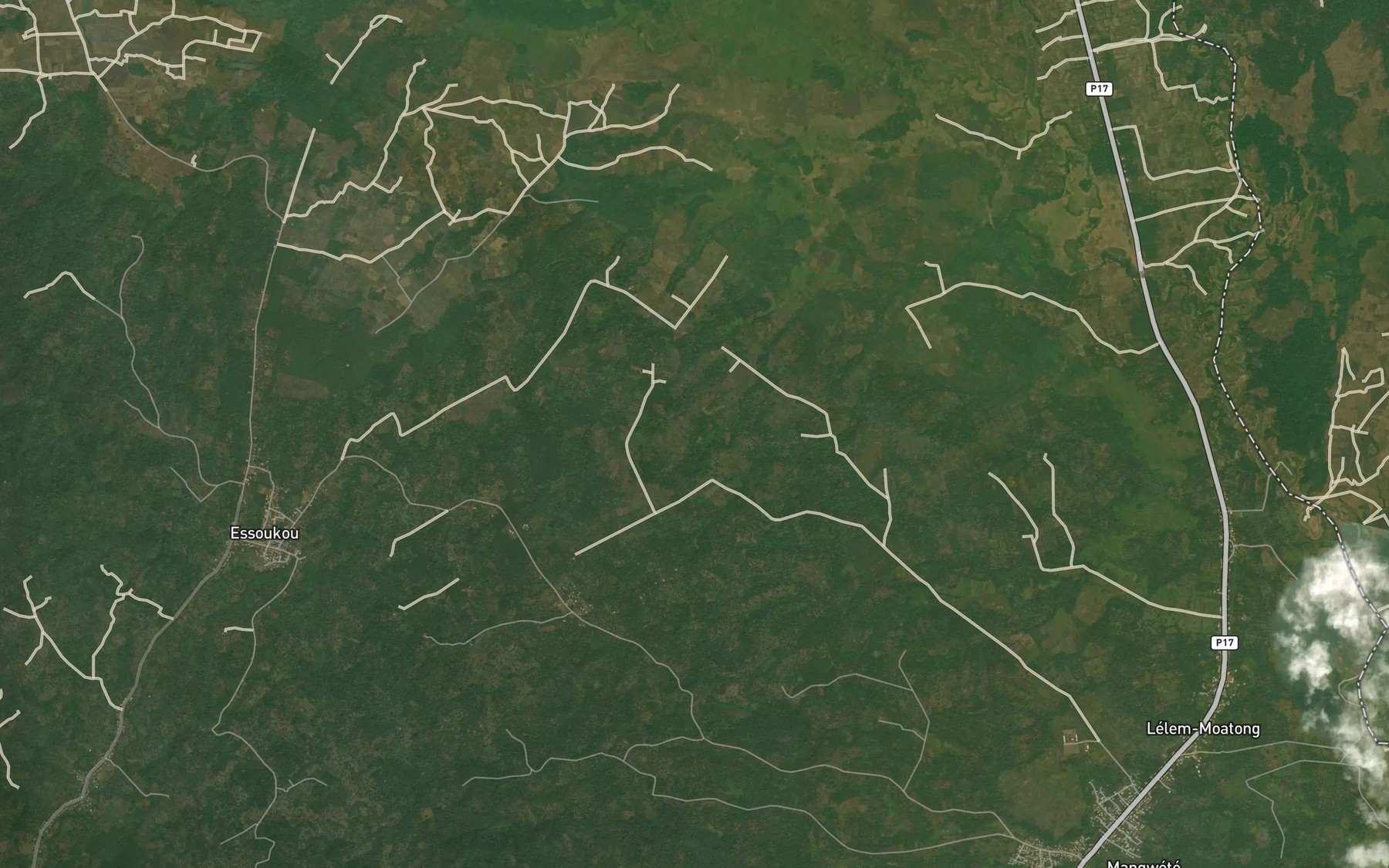 Satellite map of the Okoan